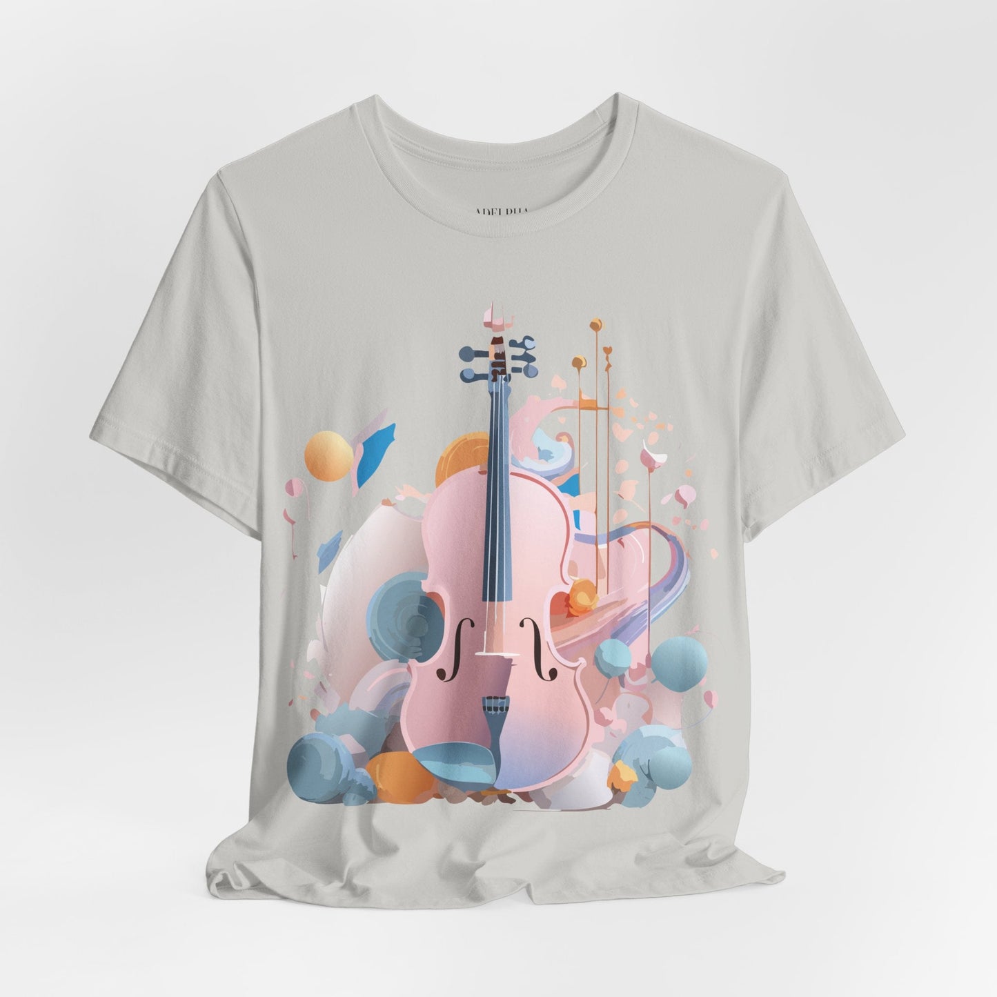 Music Graphic Unisex 100 Cotton Vintage Art with Musical Elements Tee 16
