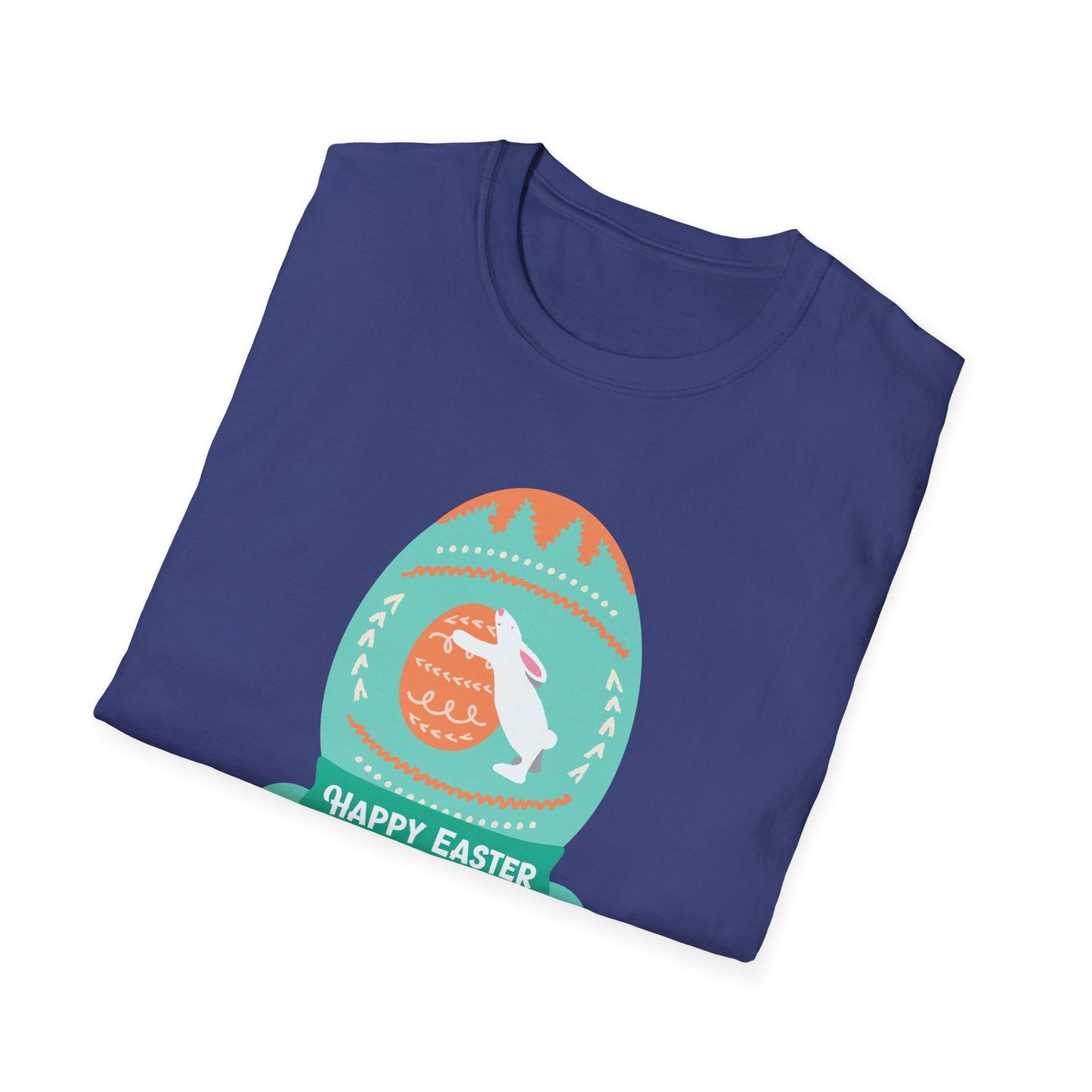 Easter Egg T Shirt Unisex Softstyle Tee With Easter Signature Design 100 Percent Ring Spun Cotton
