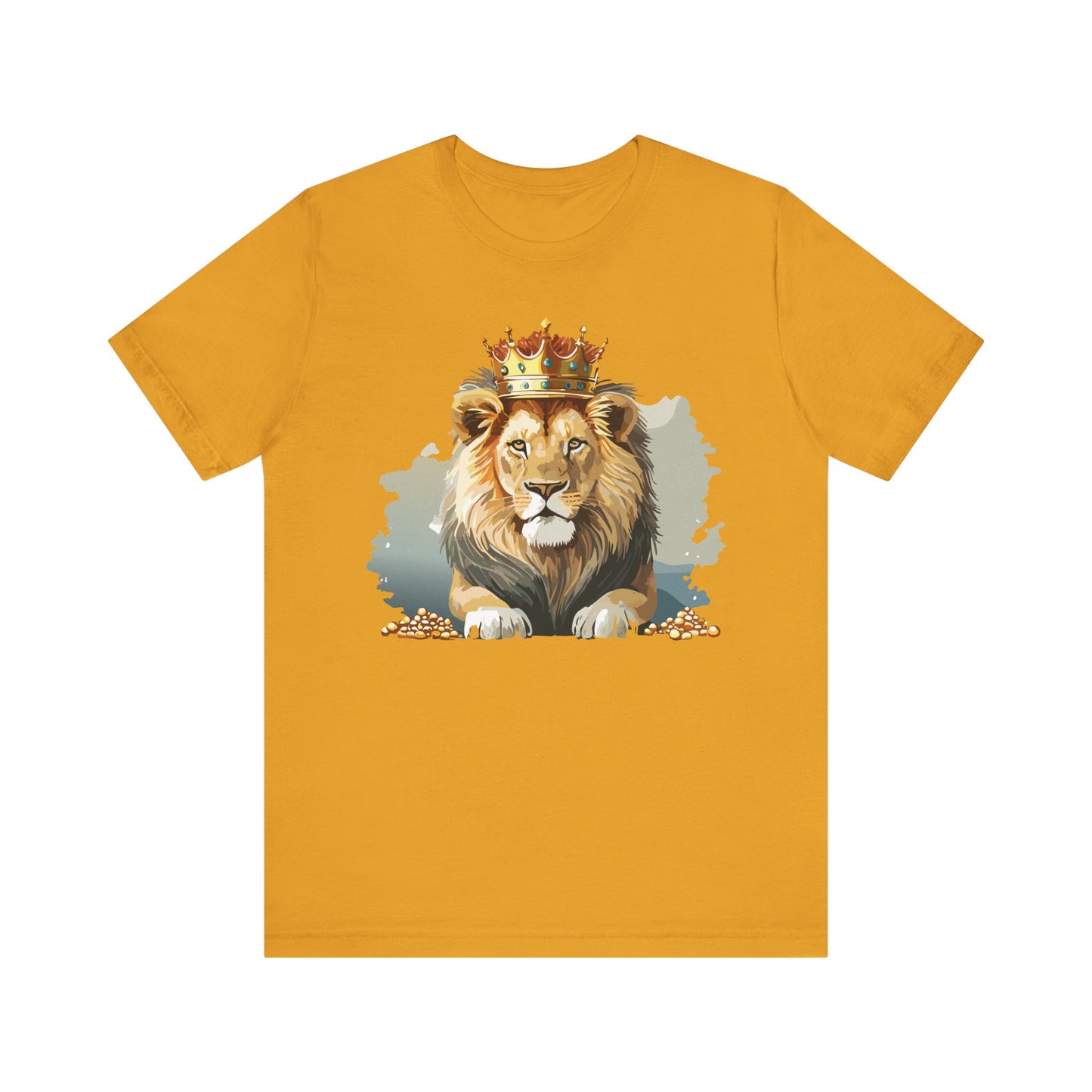 Majestic Lion Crown T-shirt, Animal Shirt, Lion Tee, Unisex Top, Birthday Gift, Shirt with Animal design