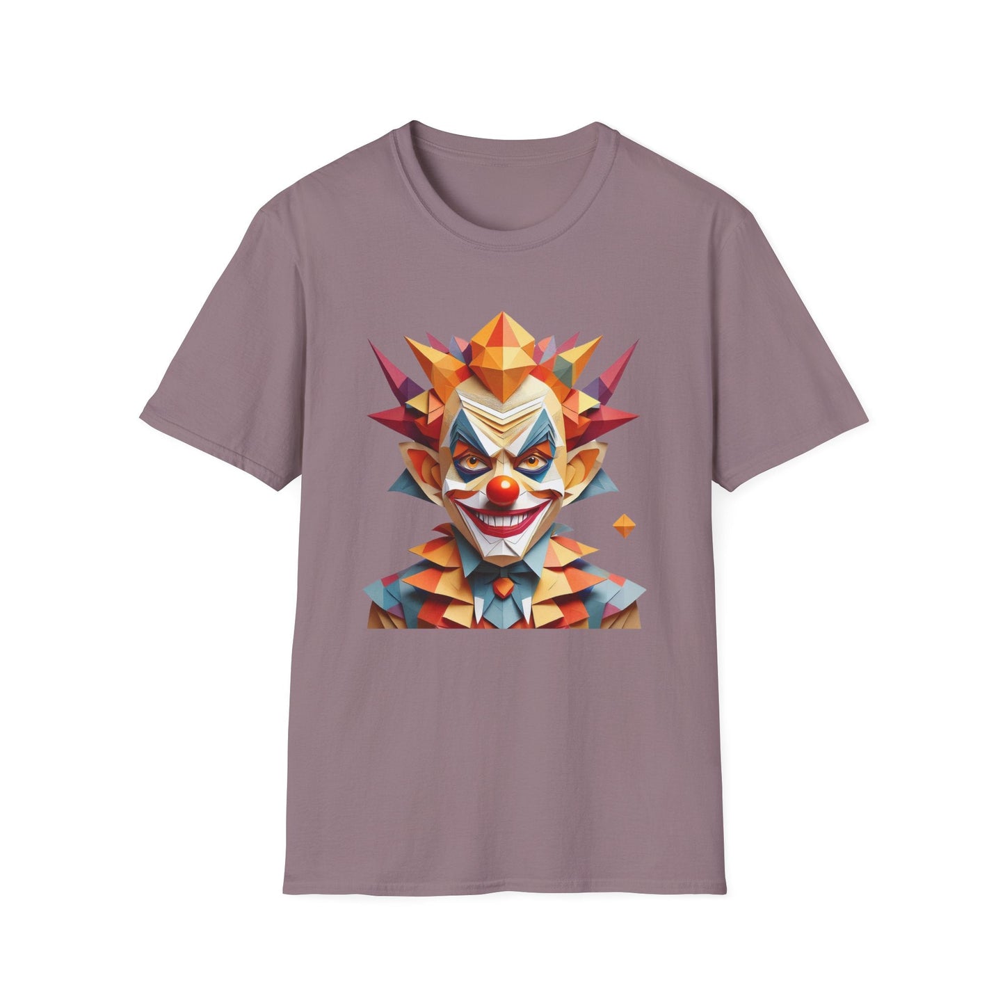 Unisex Clown Shirt With Funny Man Scary Man Circus Theme Tee Gildan Softstyle 64000