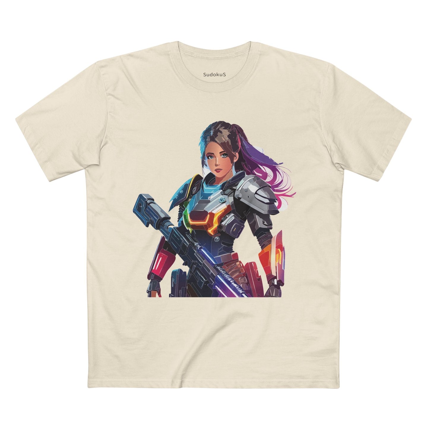 Army-woman Graphic Unisex 100 Cotton Staple Tee 4