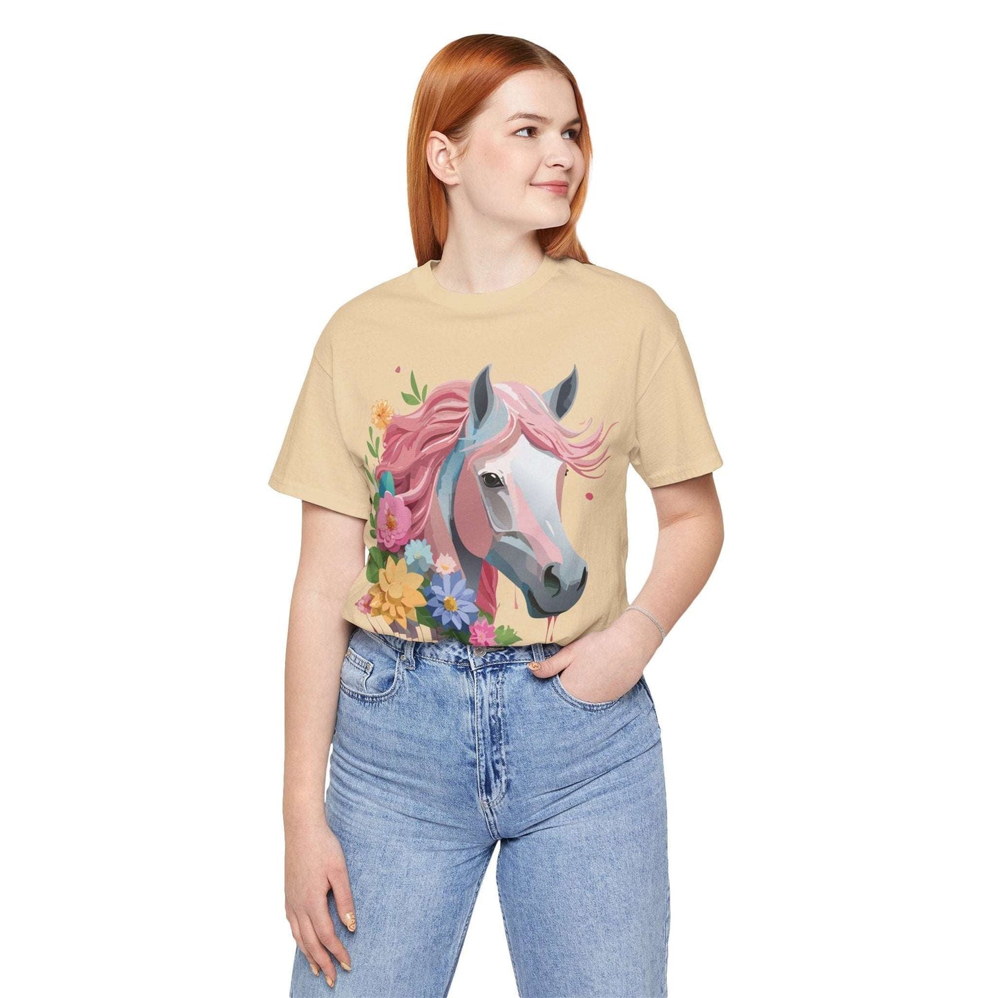 Horse Graphic Unisex 100 Cotton Vintage Animal Art T-Shirt 1
