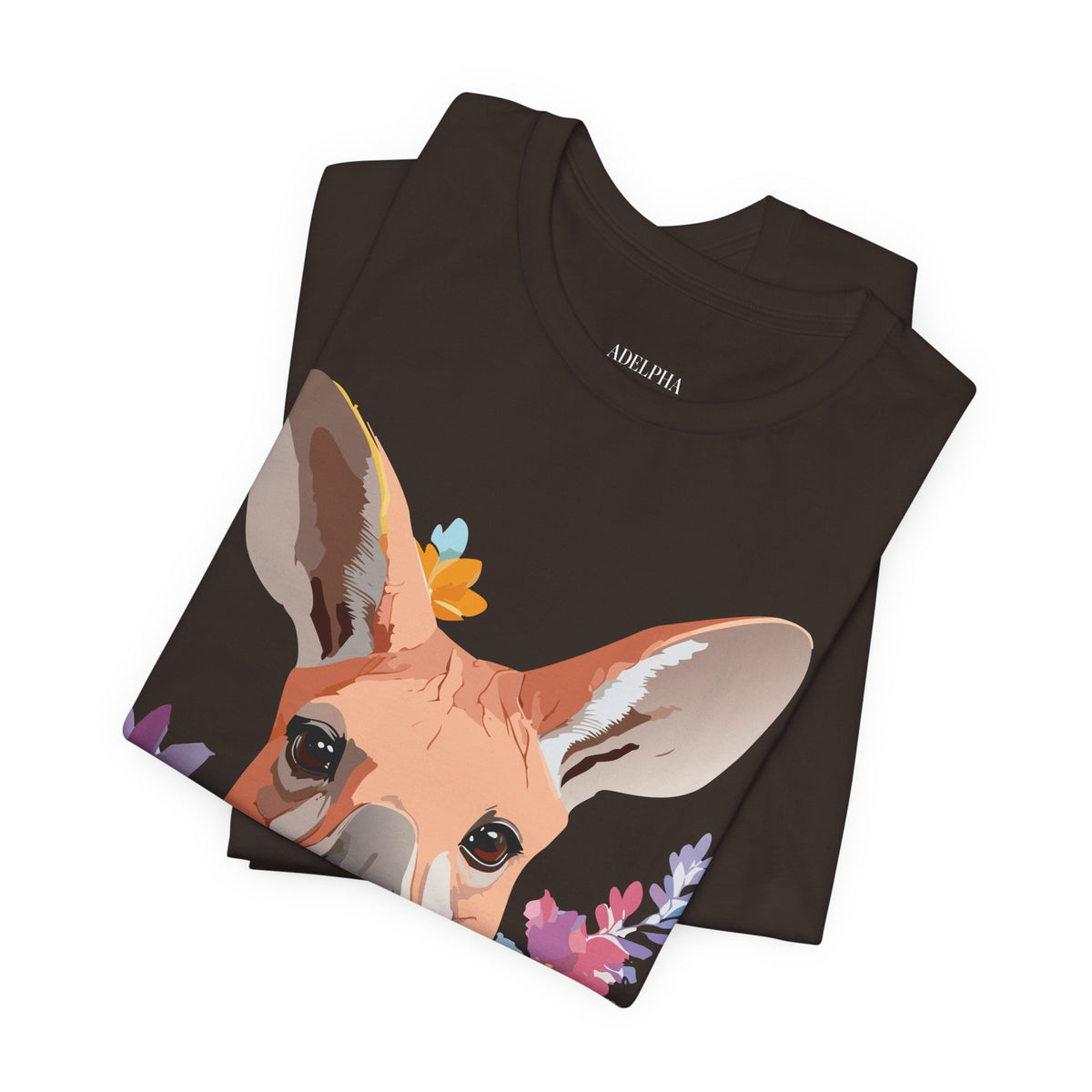 Kangaroo Graphic Unisex Cotton Bella+Canvas Tee with Art Animal Design e39