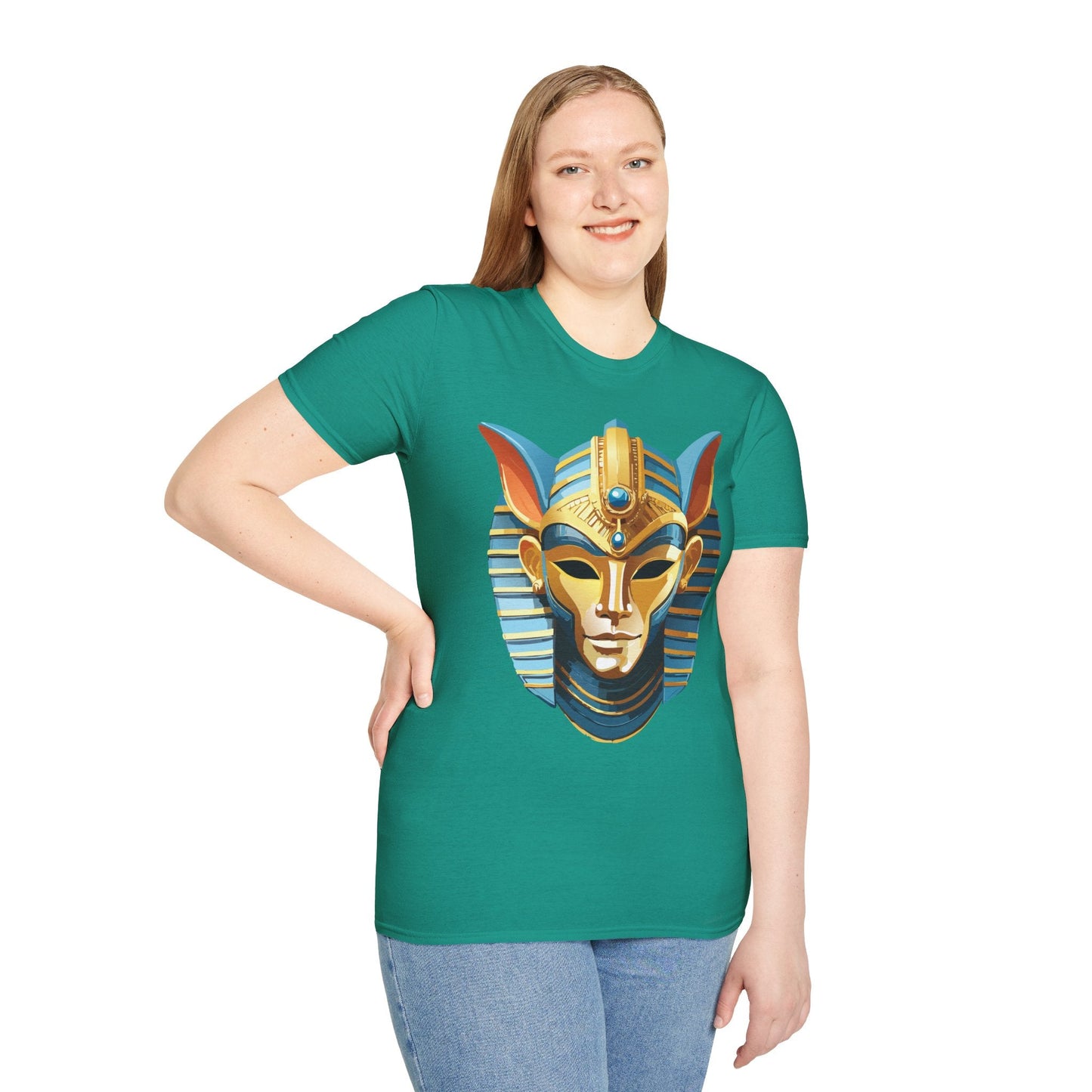 Mask Tee Shirt Unisex Softstyle Cotton Tee With Masquerade Art Design Gildan Softstyle