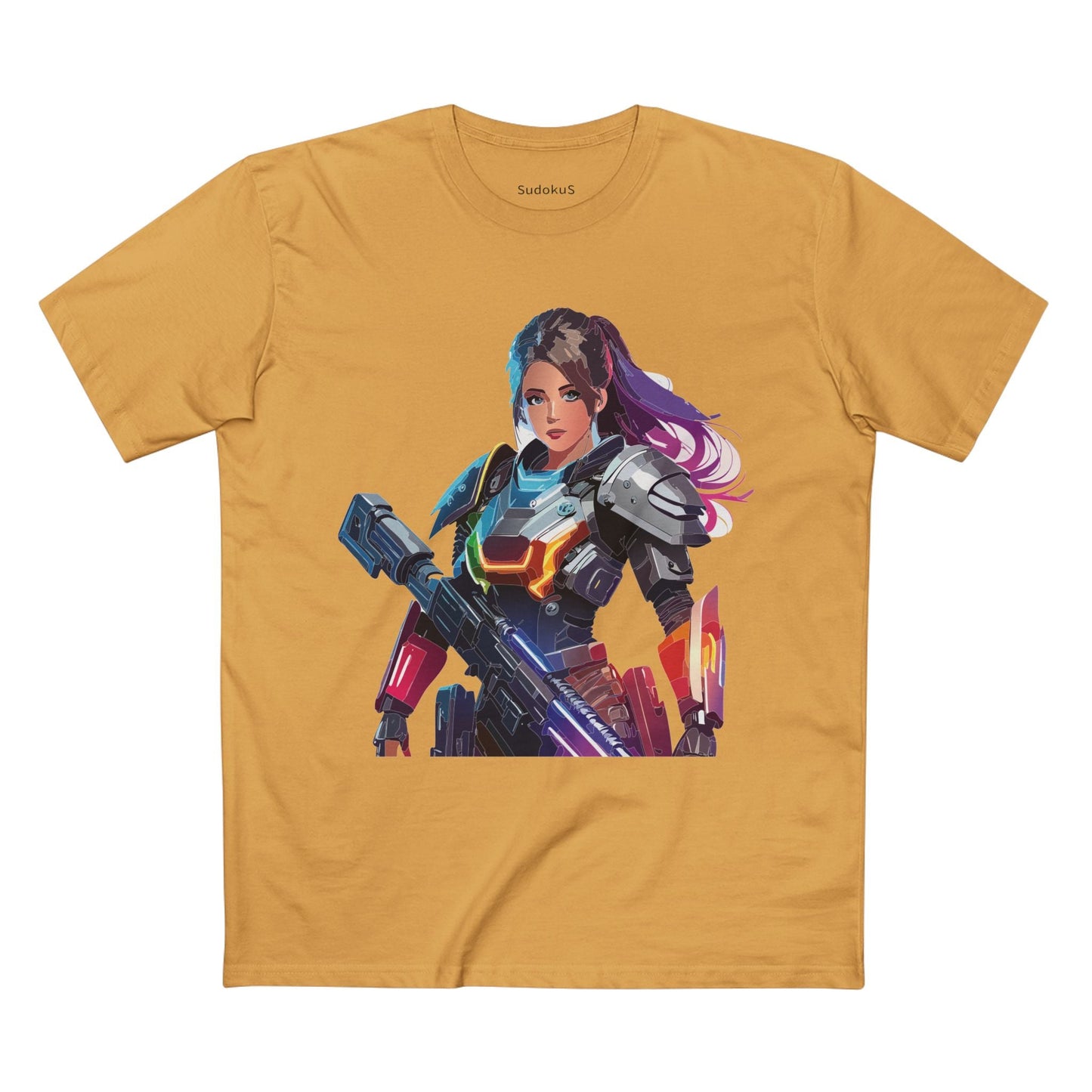 Army-woman Graphic Unisex 100 Cotton Staple Tee 4
