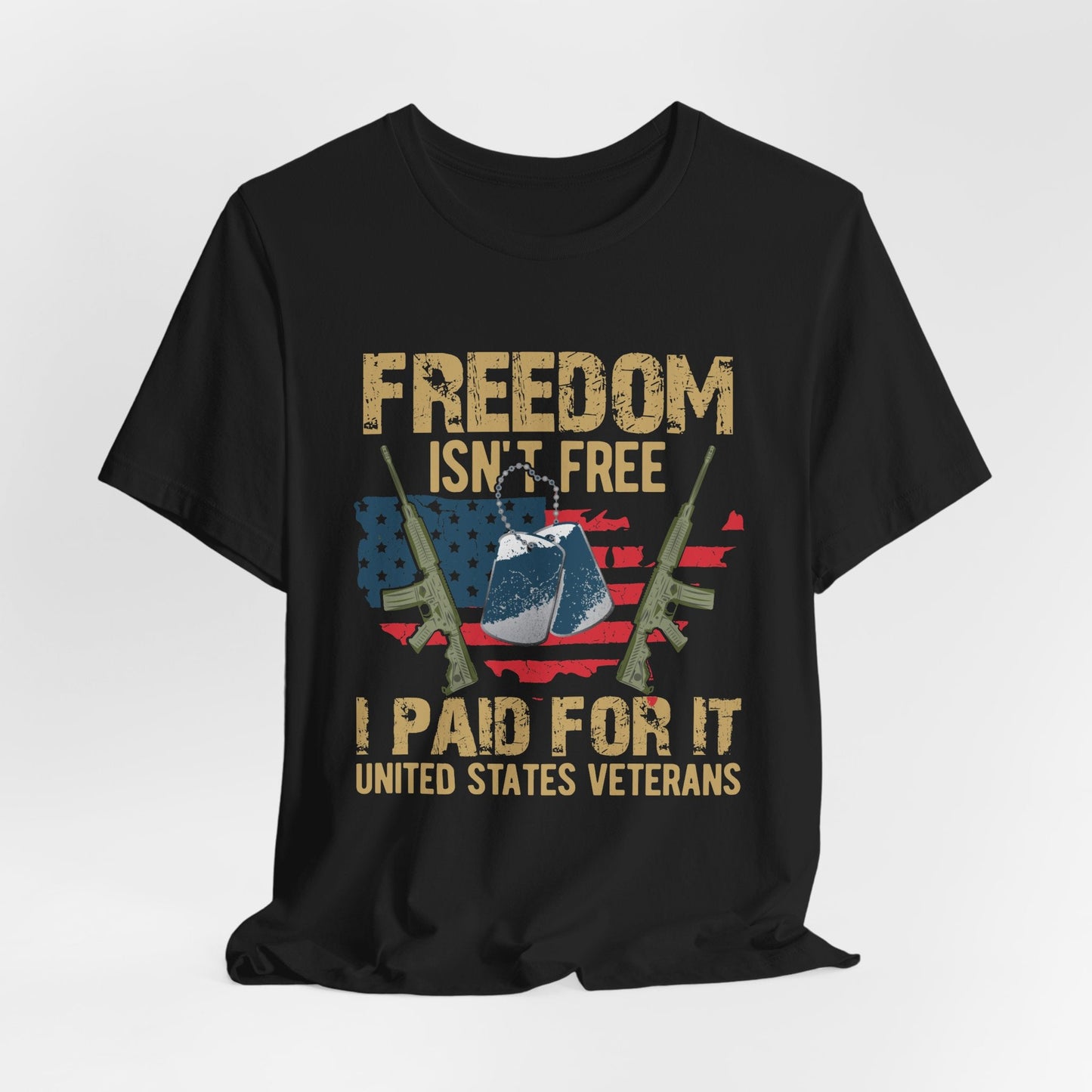 Army Veteran Patriotic Graphic Design Unisex Cotton T-Shirt v19