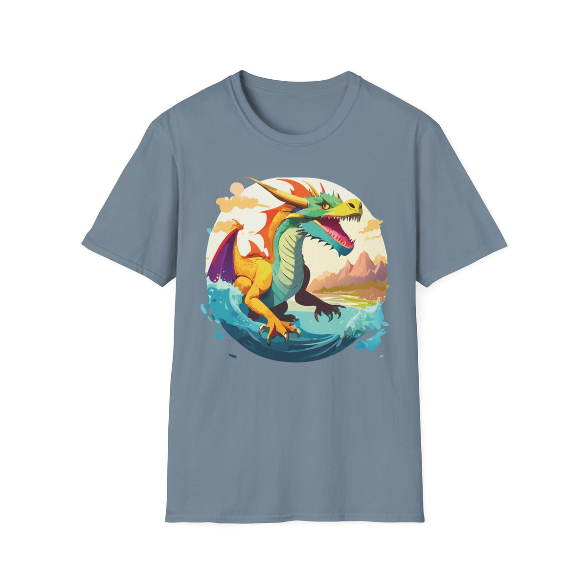 Dragon Graphic Tee Gildan Unisex 100 Cotton Tee Shirt with Animals m13