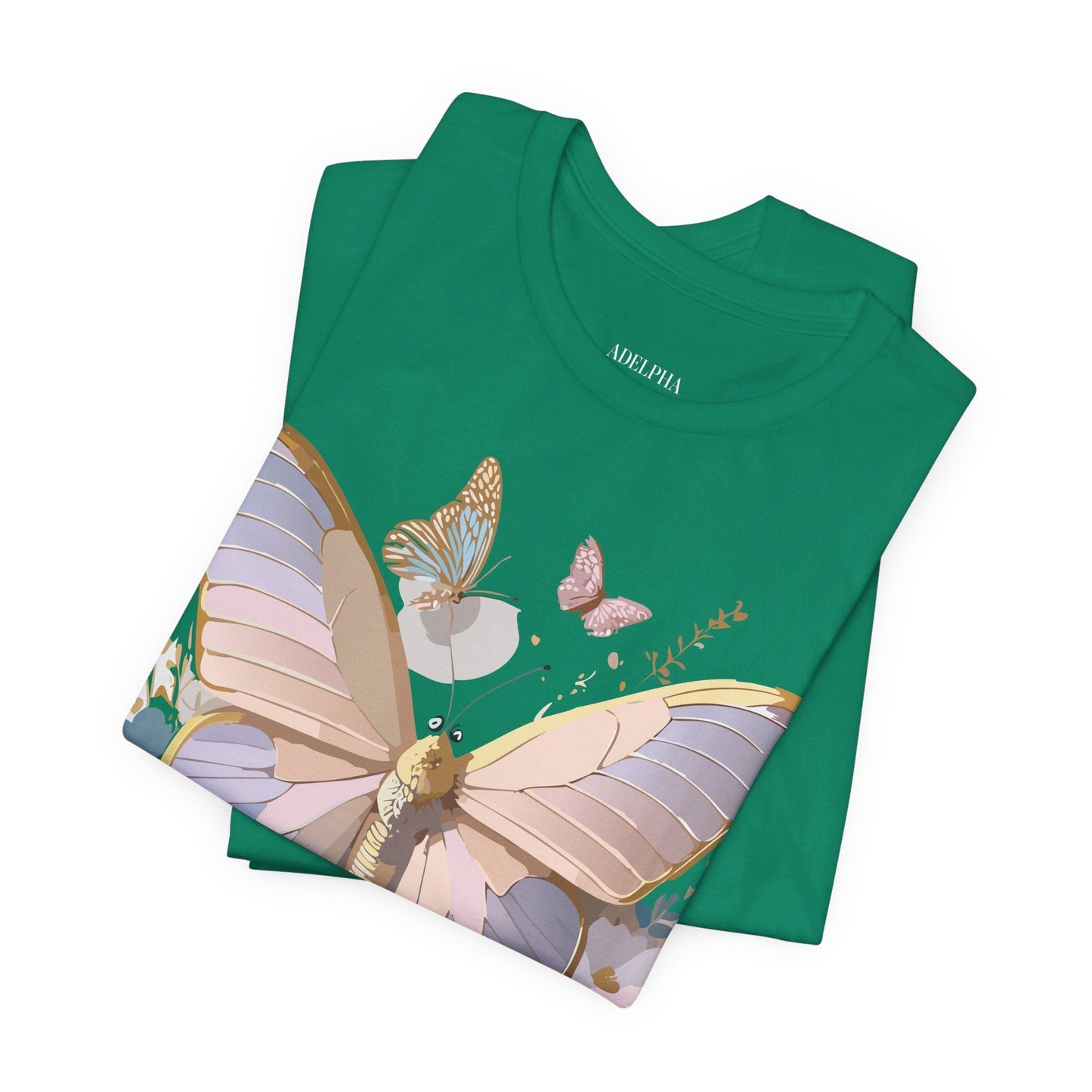 Butterfly Graphic Tee Unisex Short Sleeve Vintage Inspired Artwork Adelpha
