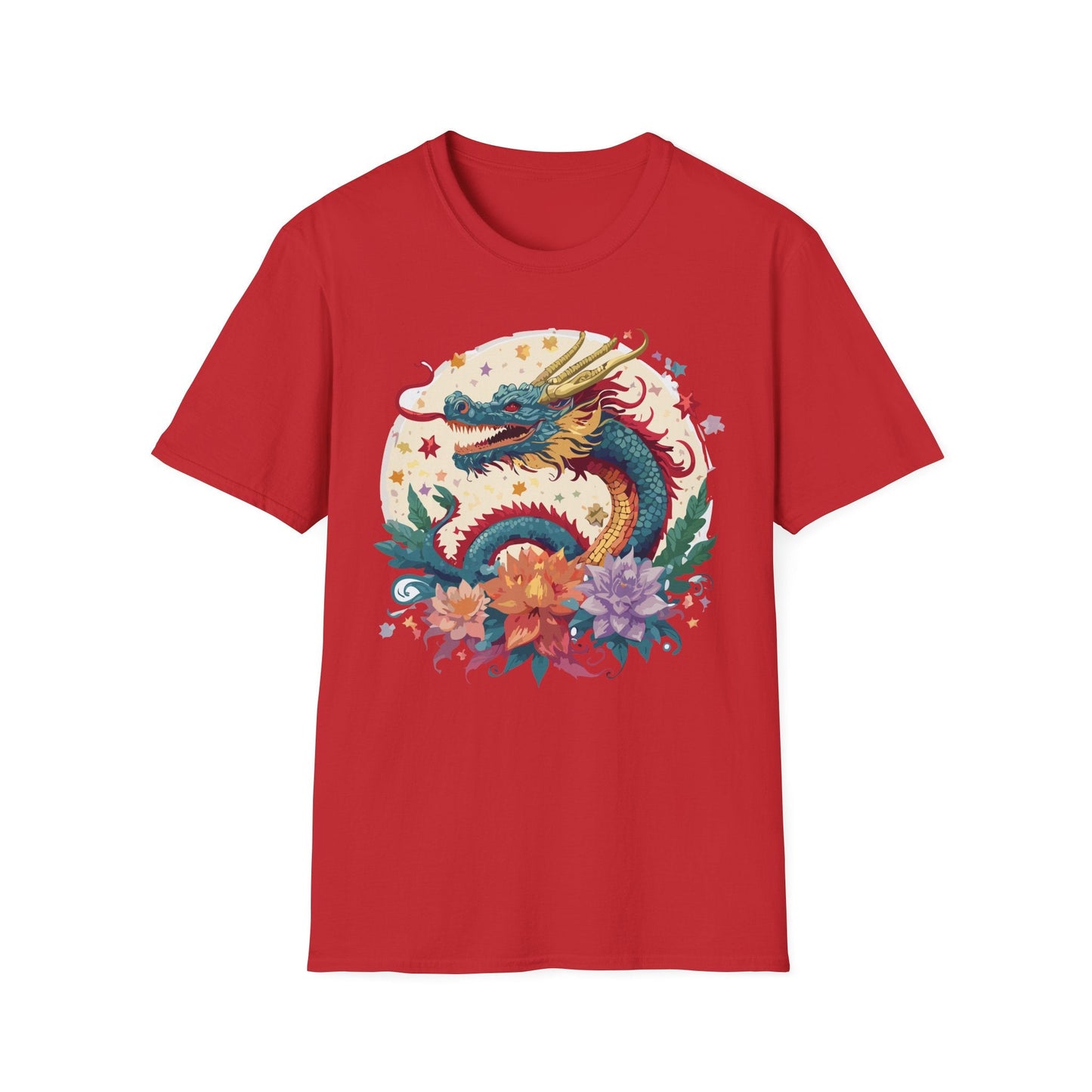 Dragon Graphic Unisex 100 Cotton Tee with Animal Artwork Design 5