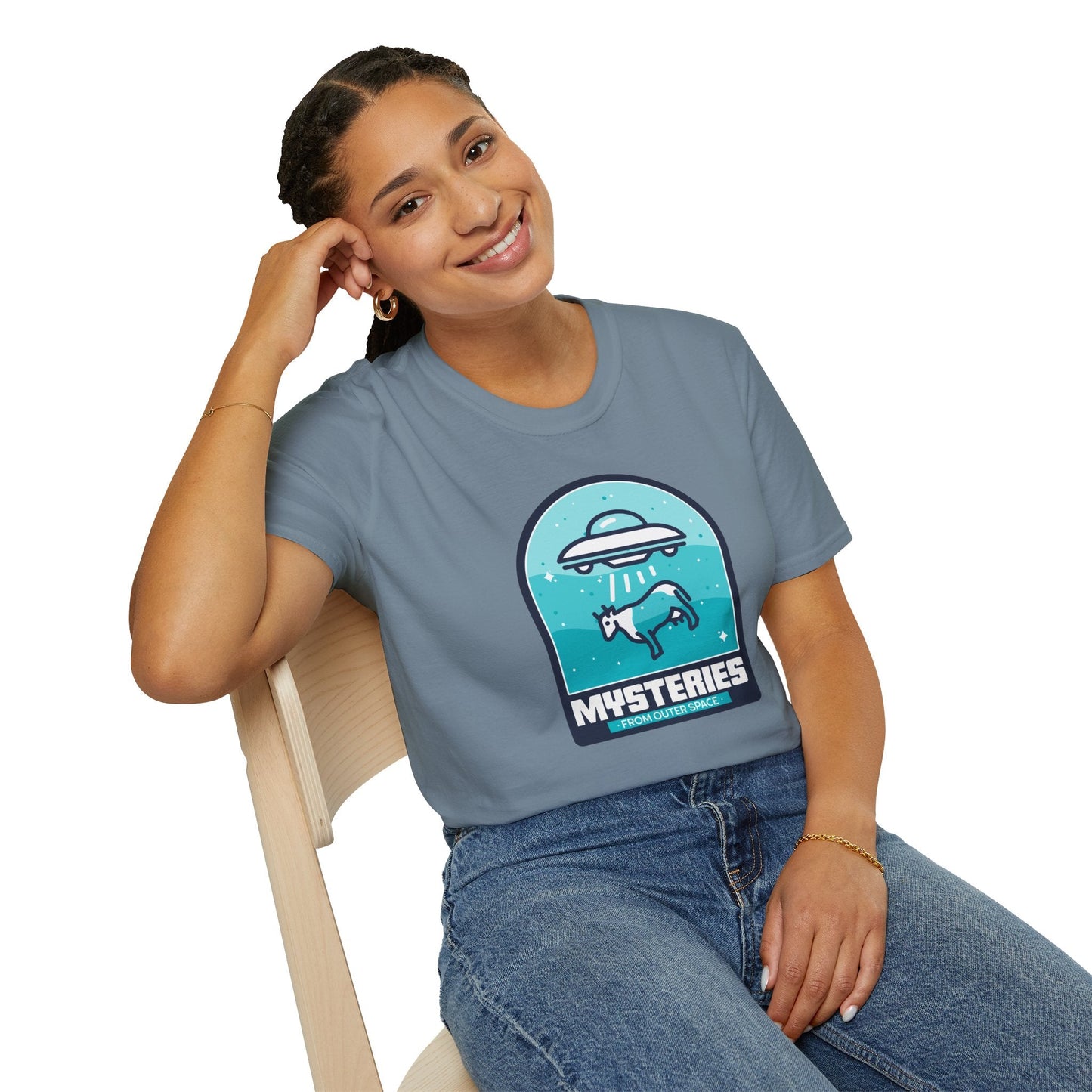 Mysteries UFO Abduction TShirt  Retro Alien Space Graphic Tee