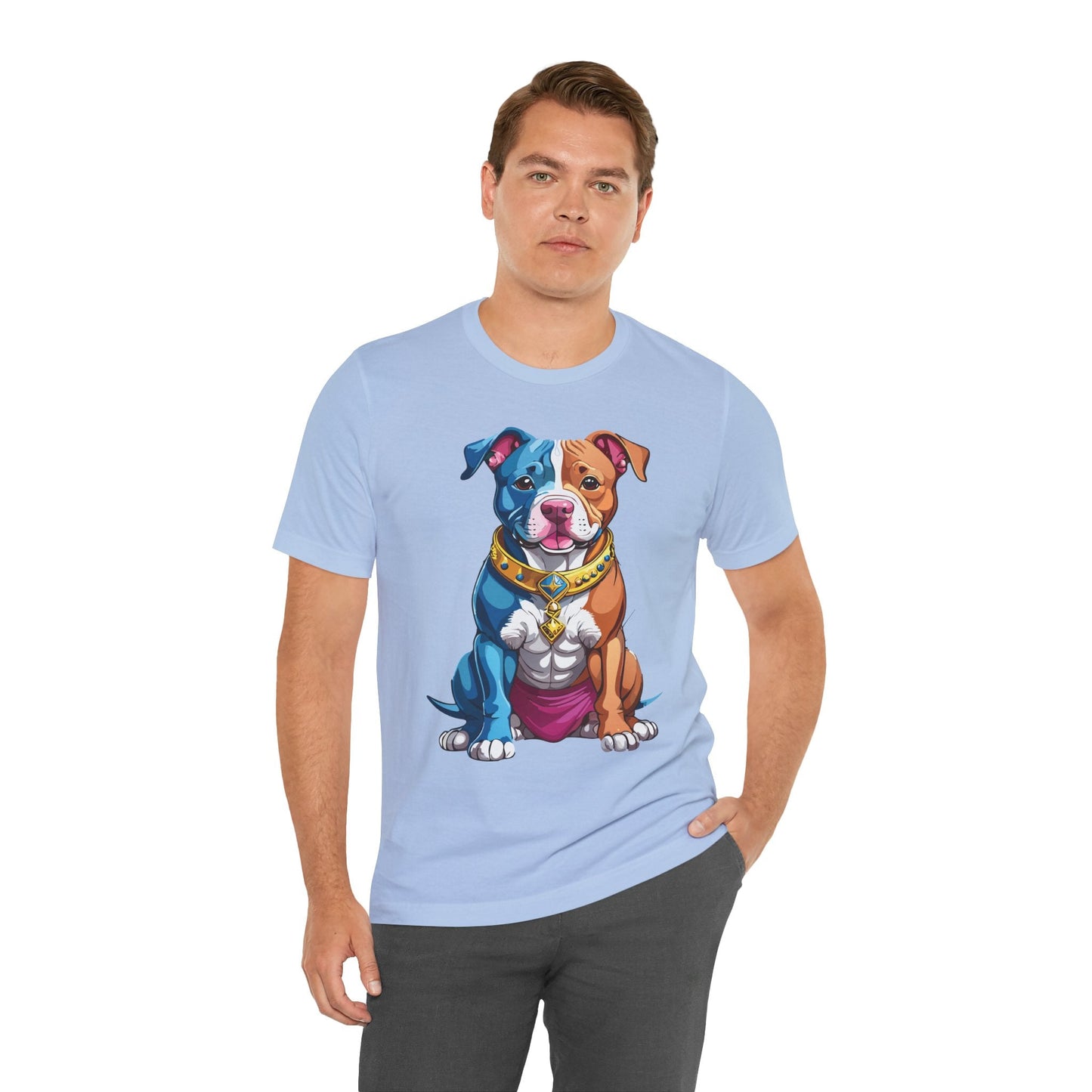 Unisex Animal Shirt Art Design Tee With Wild Animals Print Short Sleeve Jersey Tee