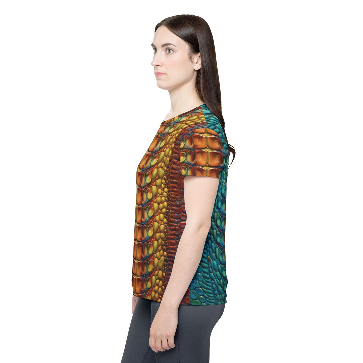 Women Poly T-Shirt with Animal Print
