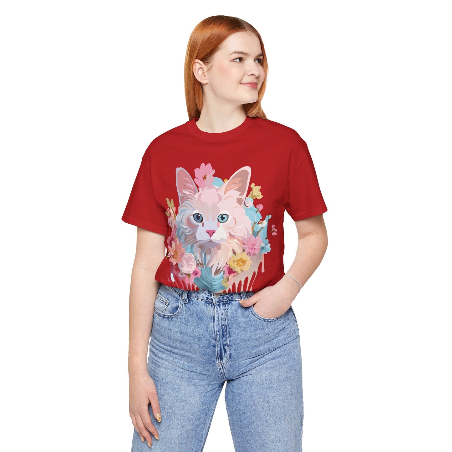 Cat Graphic Tee Unisex Shirt With Cat Art By Adelpha Vintage Inspired