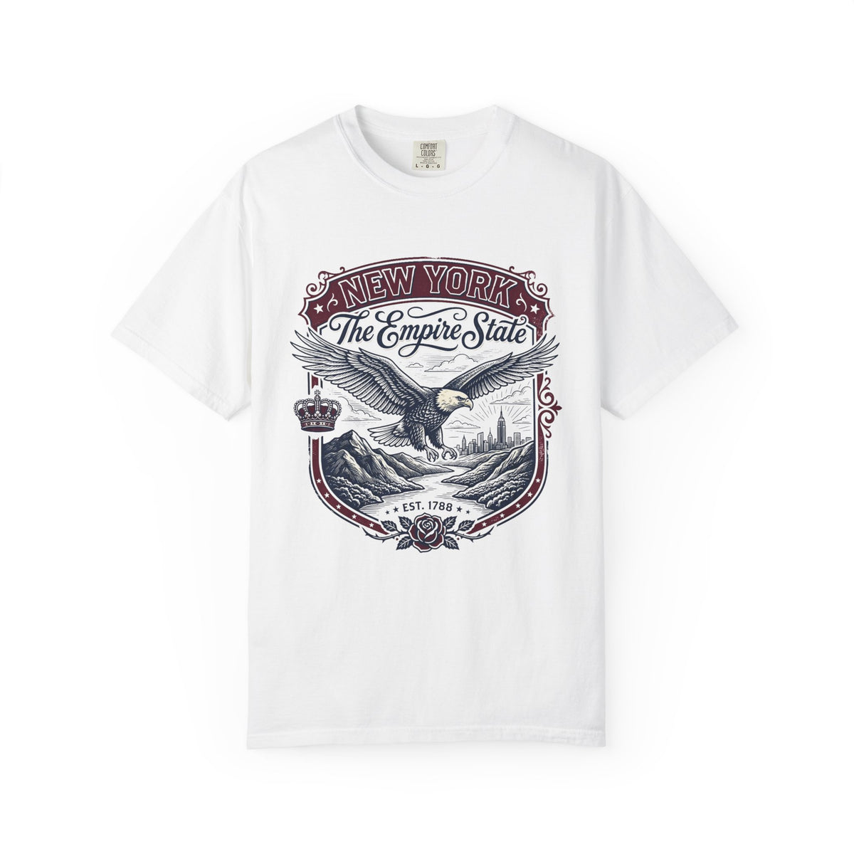 New York State Vintage Travel Tourist Graphic Tee Unisex 100 Cotton Comfort Colors T-Shirt