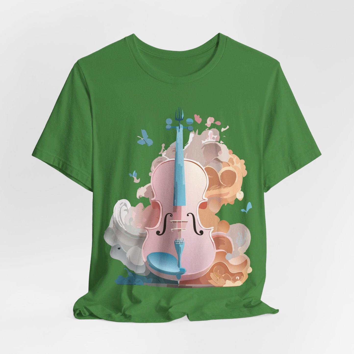Music Graphic Unisex 100 Cotton Vintage Art with Musical Elements Tee 11