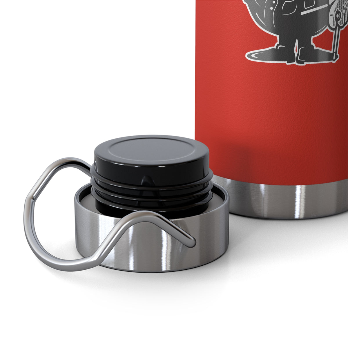22oz Copper Insulated Water Bottle with Cartoon Design - CV88