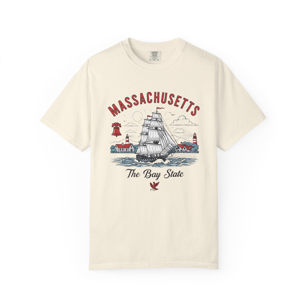 Massachusetts State Vintage Travel Tourist Graphic Tee Unisex 100 Cotton Comfort Colors T-Shirt