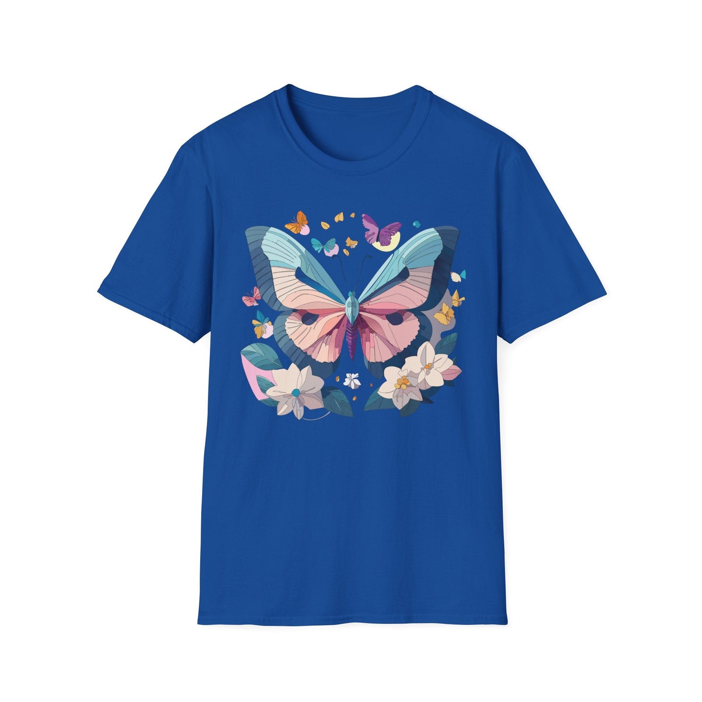 Butterfly Shirt Unisex T Shirt Softstyle Gildan 64000 Ring Spun Cotton Monarch Design
