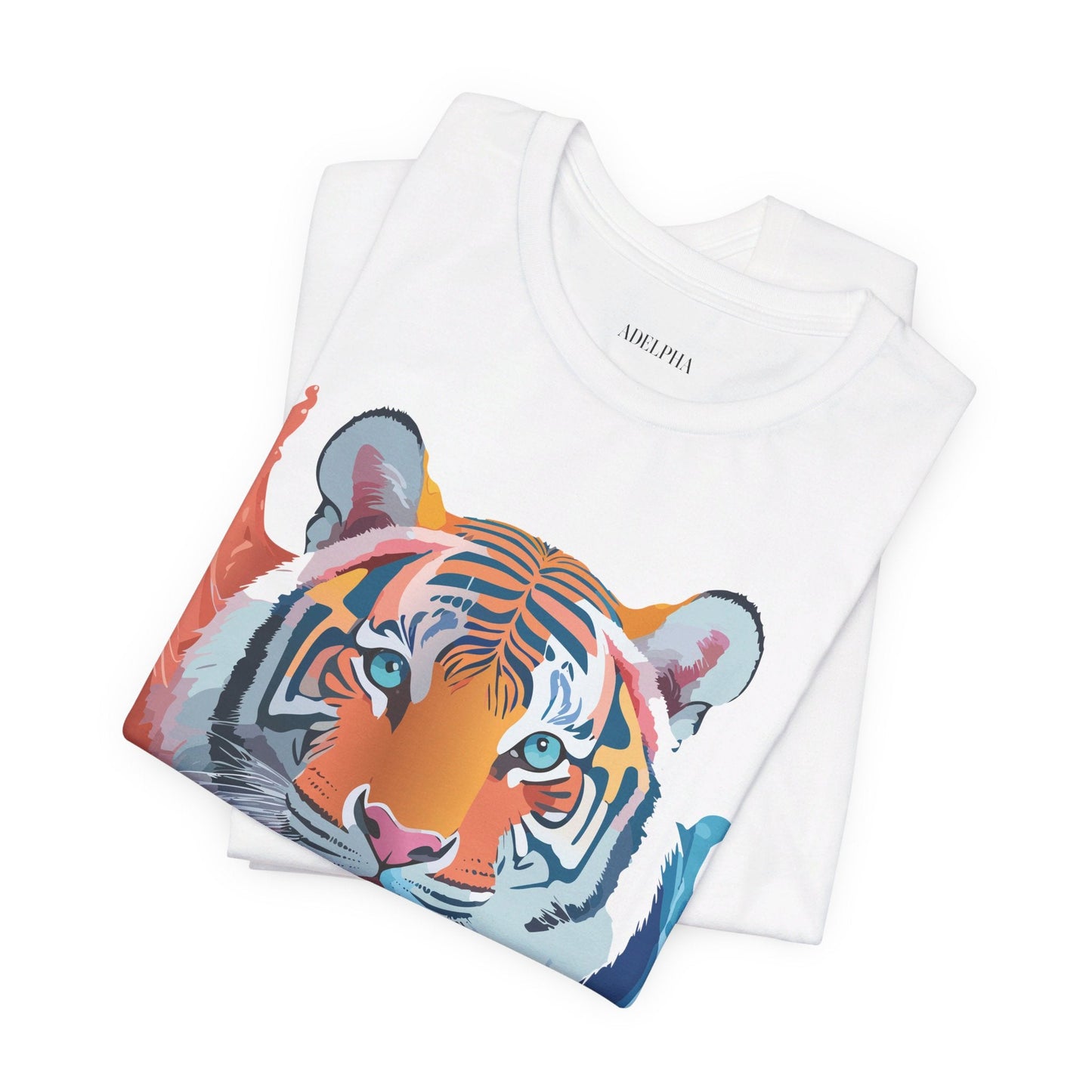 Tiger Graphic Unisex 100 Cotton Vintage Art with Animal Tee 22