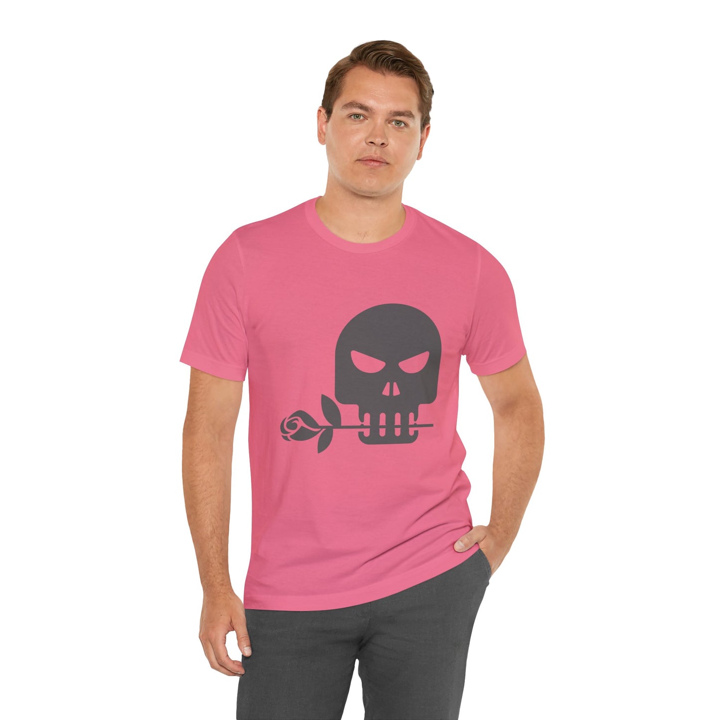 Unisex Cotton Tee Shirt with Skull