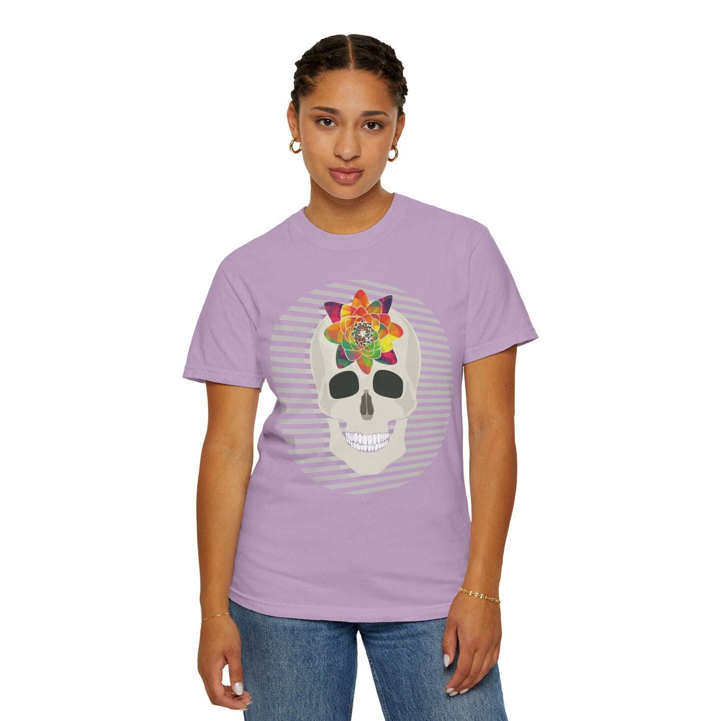 Unisex Cotton Tee Shirt with Skull