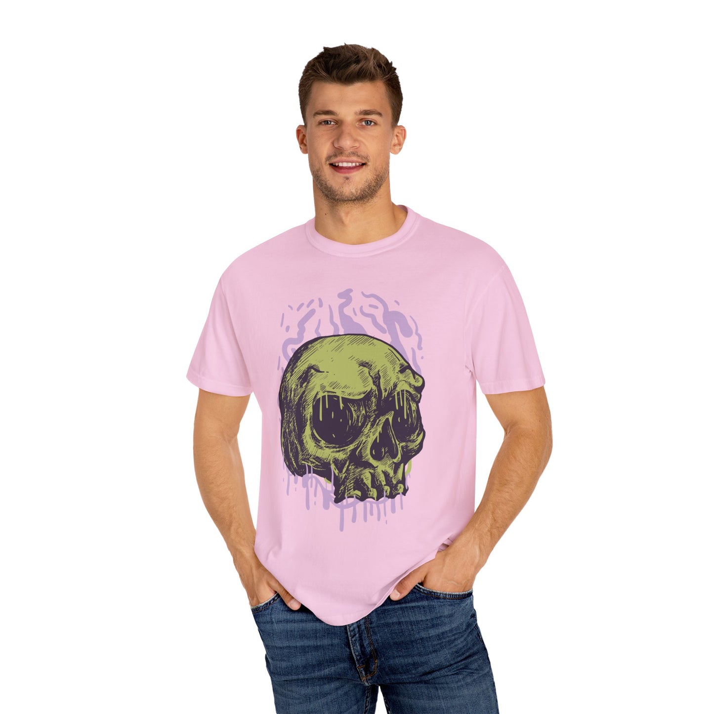 Tee-shirt unisexe en coton avec tête de mort 