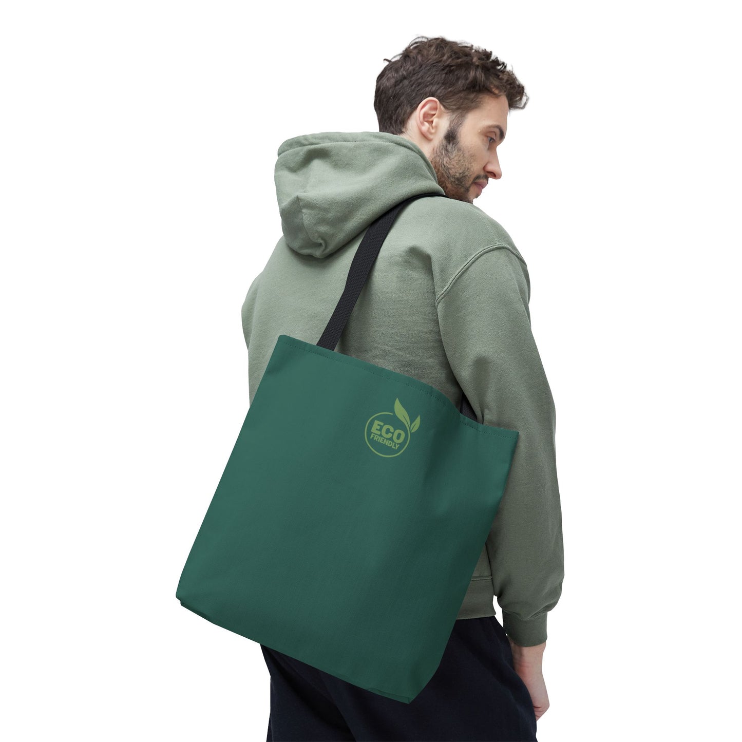 ECO GREEN COLOR CANVAS BAG HIGH-QUALITY 100% SPUN POLYESTER 3 SIZES BAG-E7