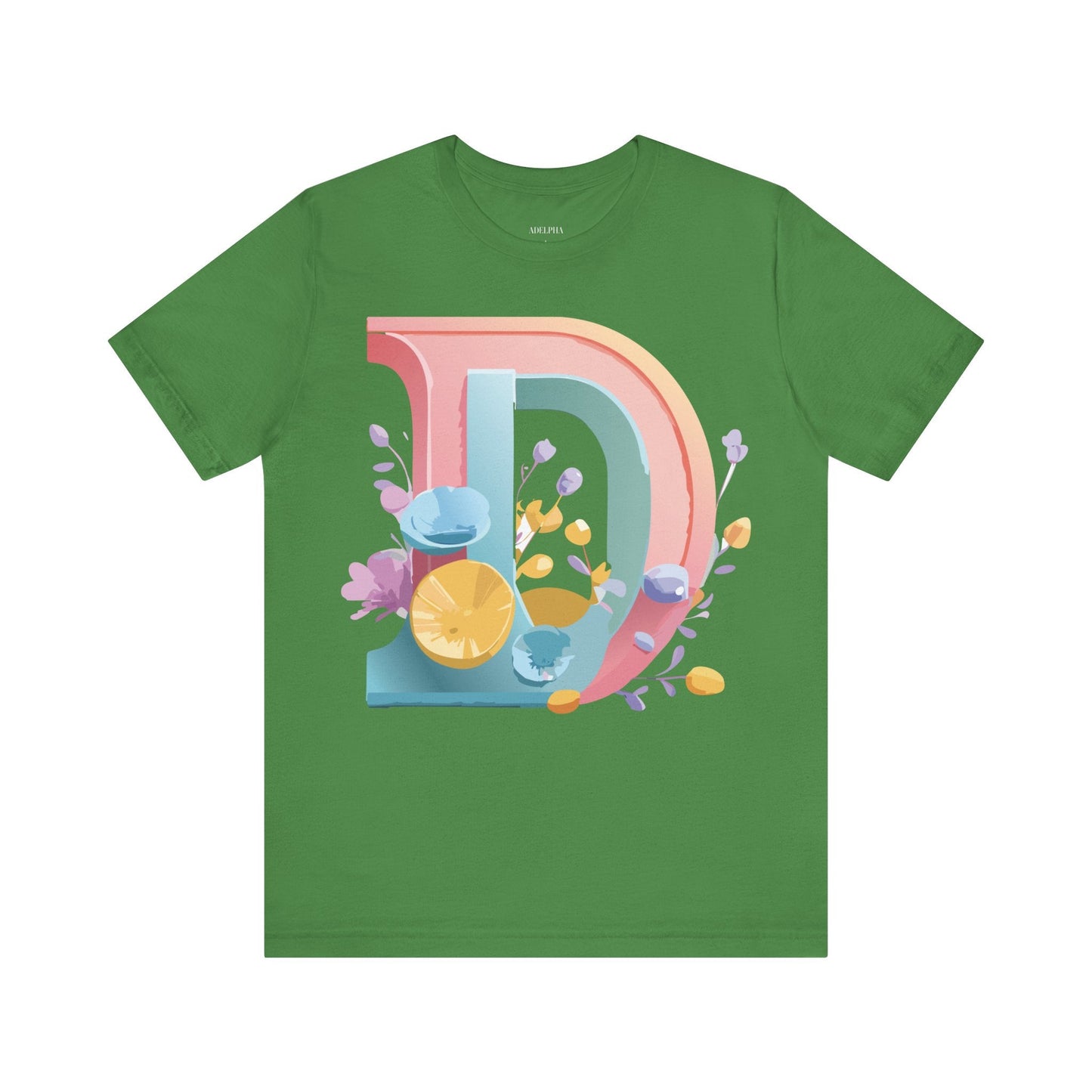 Letter D Shirt Unisex Jersey Graphic Tee From Adelpha With Vintage Inspired Artwork Short Sleeve