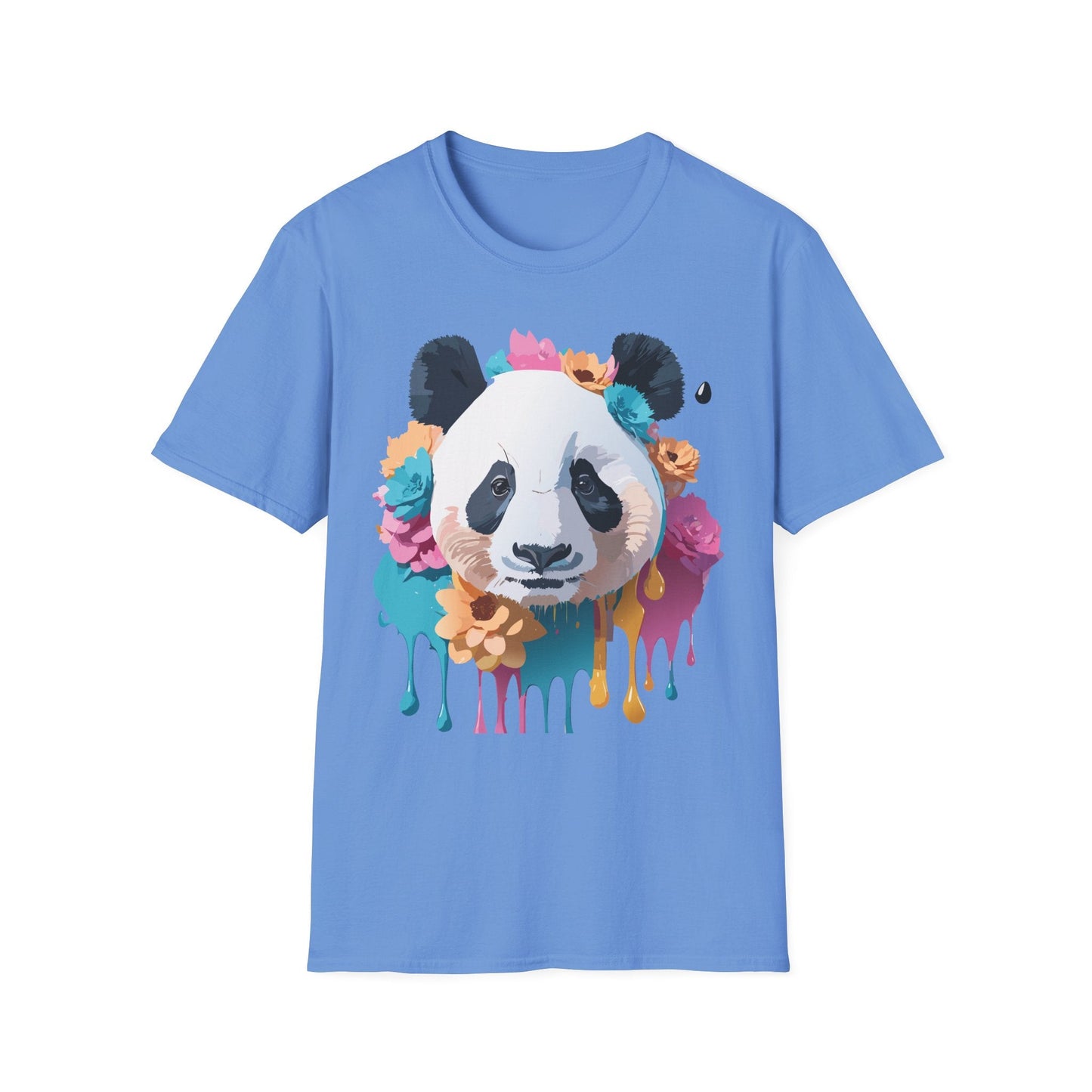 Unisex Panda Shirt Softstyle Cotton Tee For Everyday Wear With Cute Animal Print