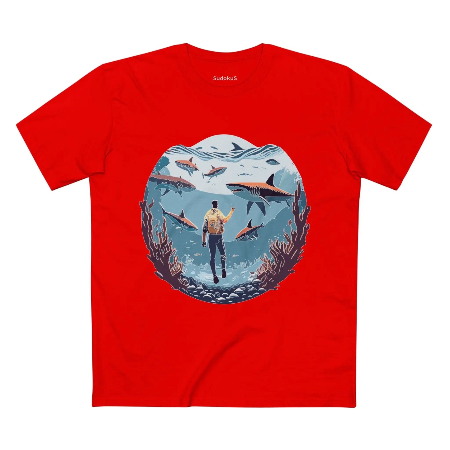 Ocean Coast Graphic Unisex 100 Cotton Staple Tee 4