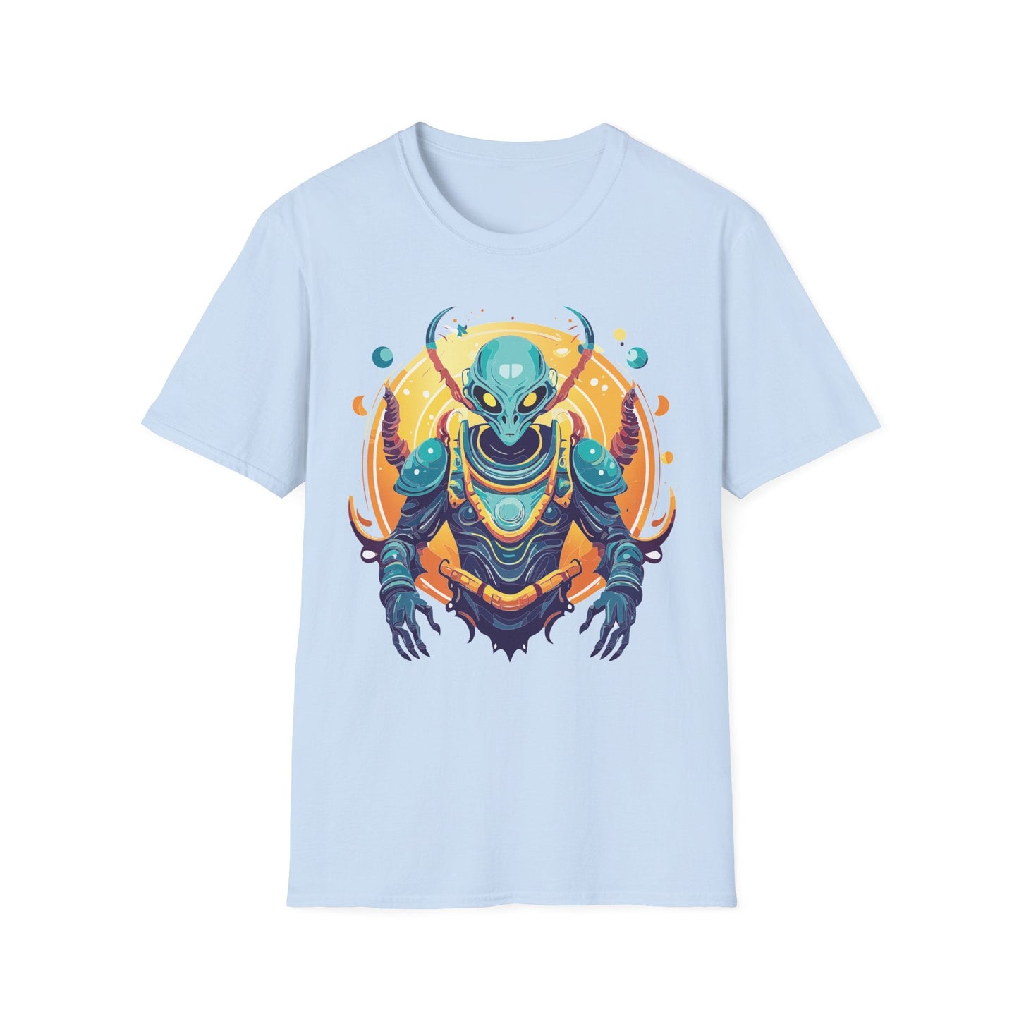 Cosmos Alien T Shirt Unisex Softstyle Short Sleeve Tee With Alien Art Design Artwork