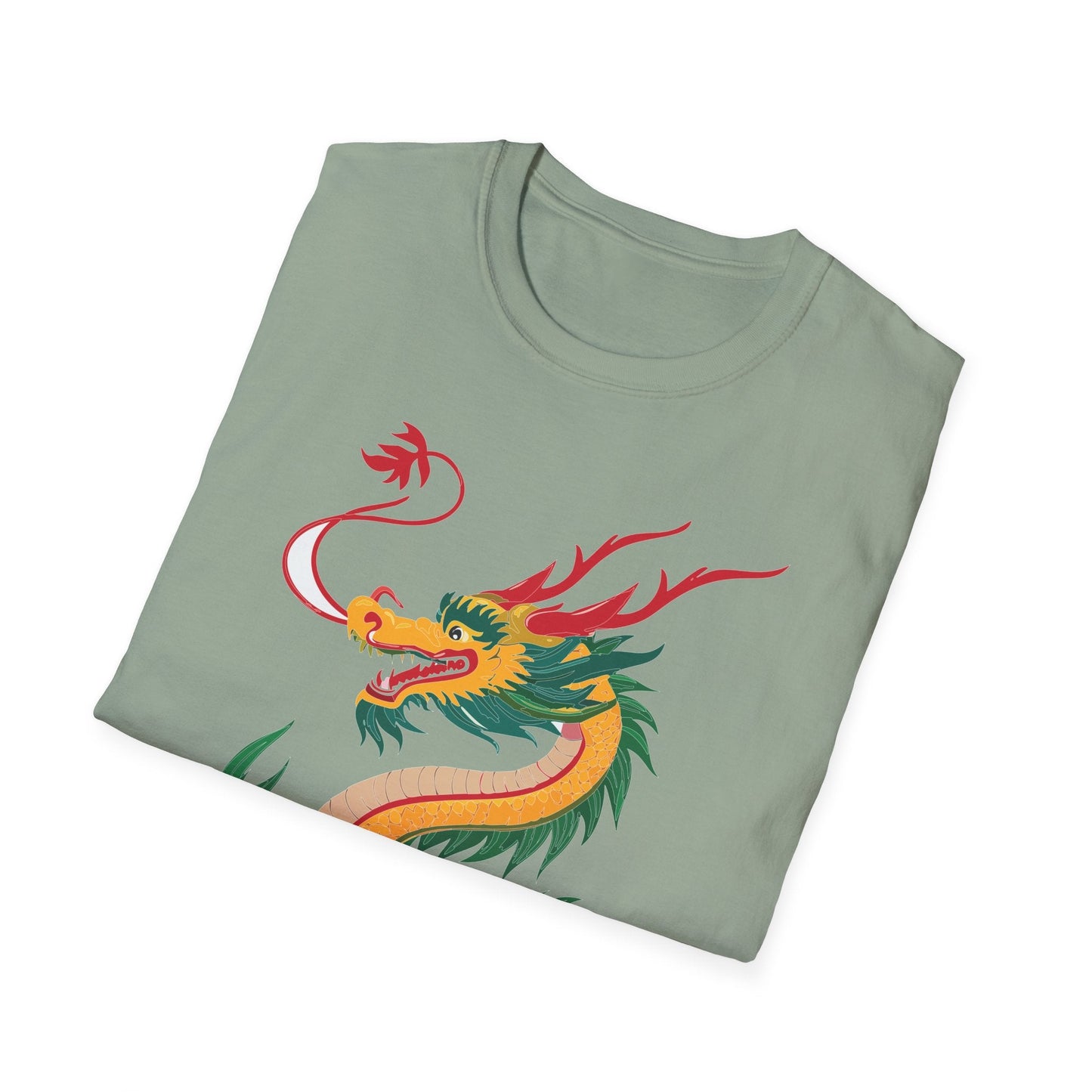 Dragon Graphic Unisex Cotton Softstyle Art Design Tee With Animals 7