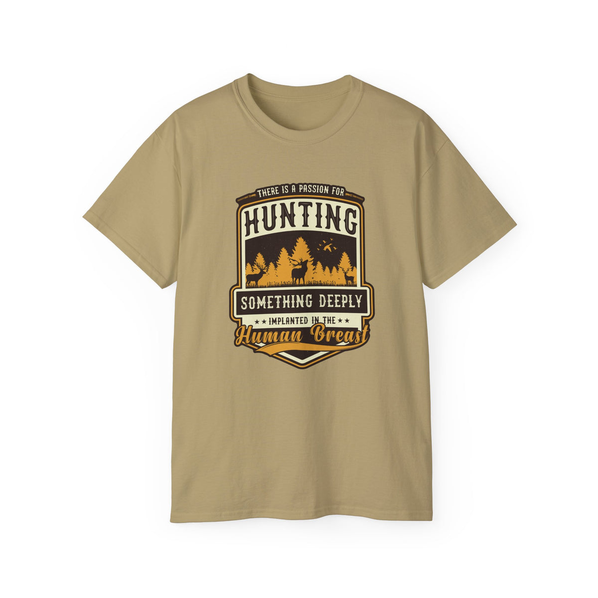 Hunting Badge Graphic Tee | Forest Trees Camper Outdoors