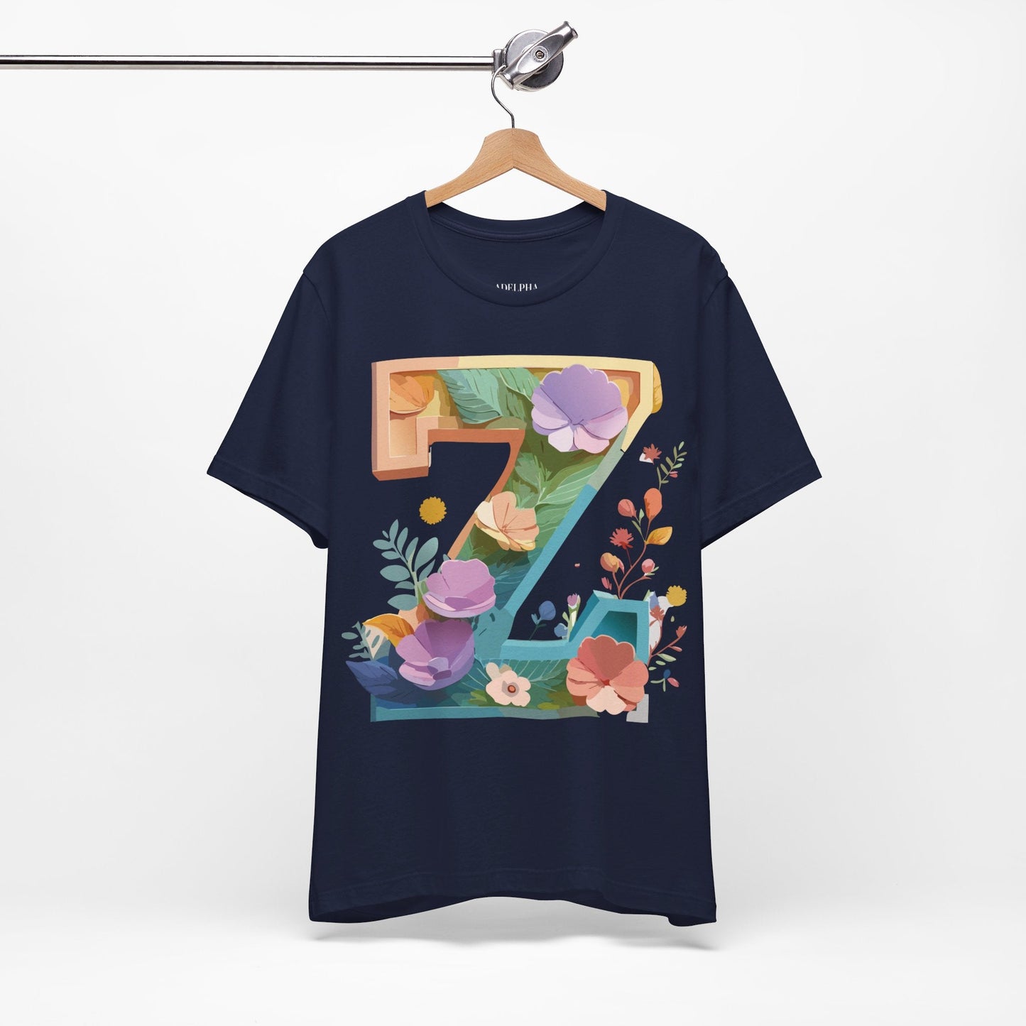 Letter Z Shirt Unisex Graphic Tee By Adelpha Vintage Inspired Artwork Jersey Short Sleeve