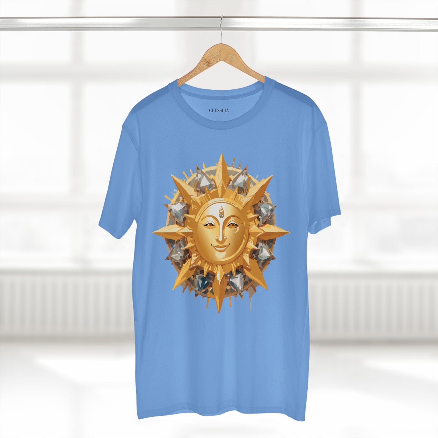 Gold Sun Graphic Unisex 100 Cotton T-Shirt with Golden Art Design 14