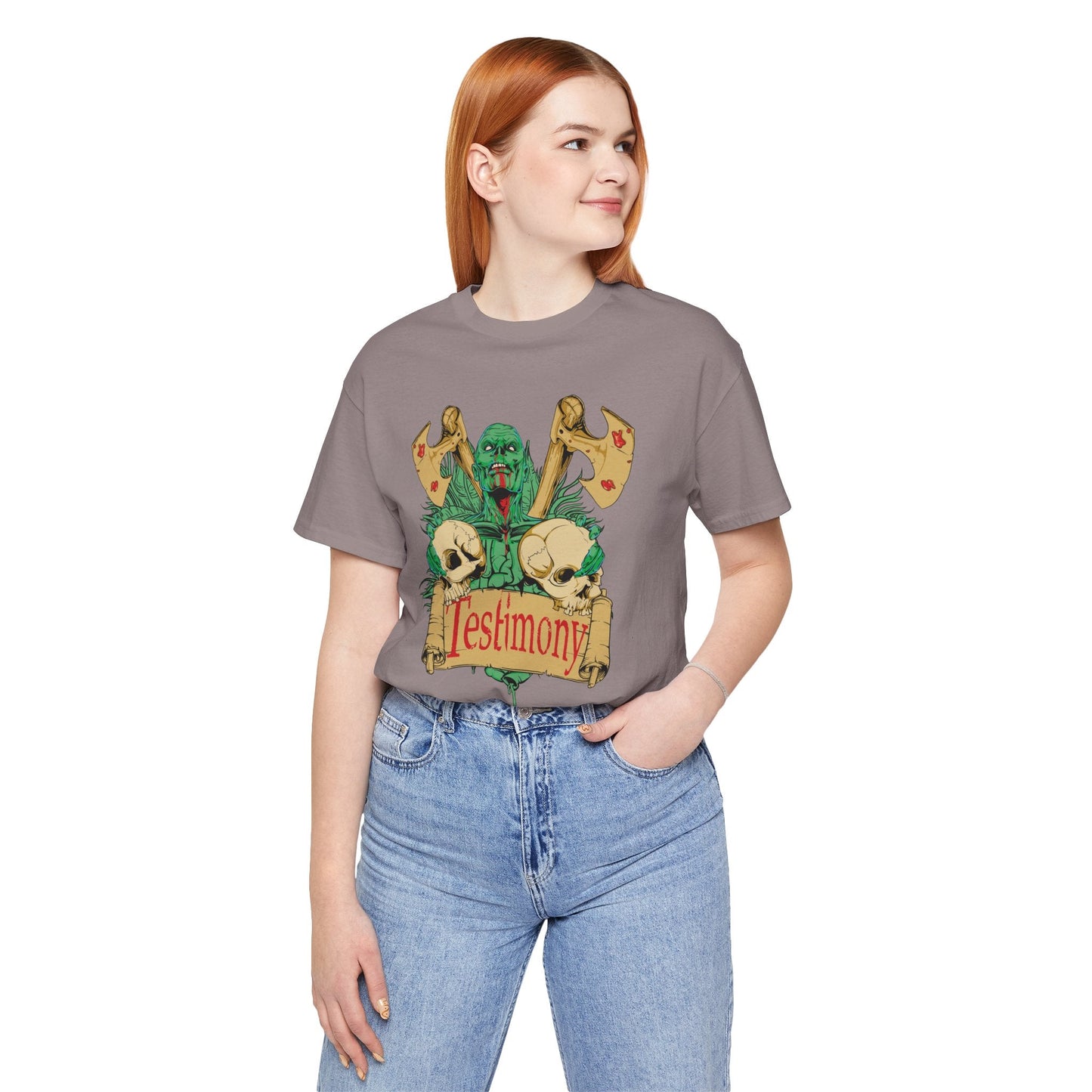 Cthulhu Skull Axes Testimony Tee Lovecraft Horror Mythos Shirt Art-42