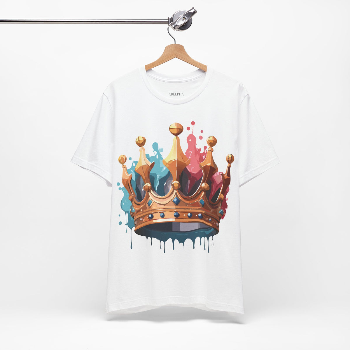 Crown Graphic Unisex Cotton Bella+Canvas Tee with Art Design m18