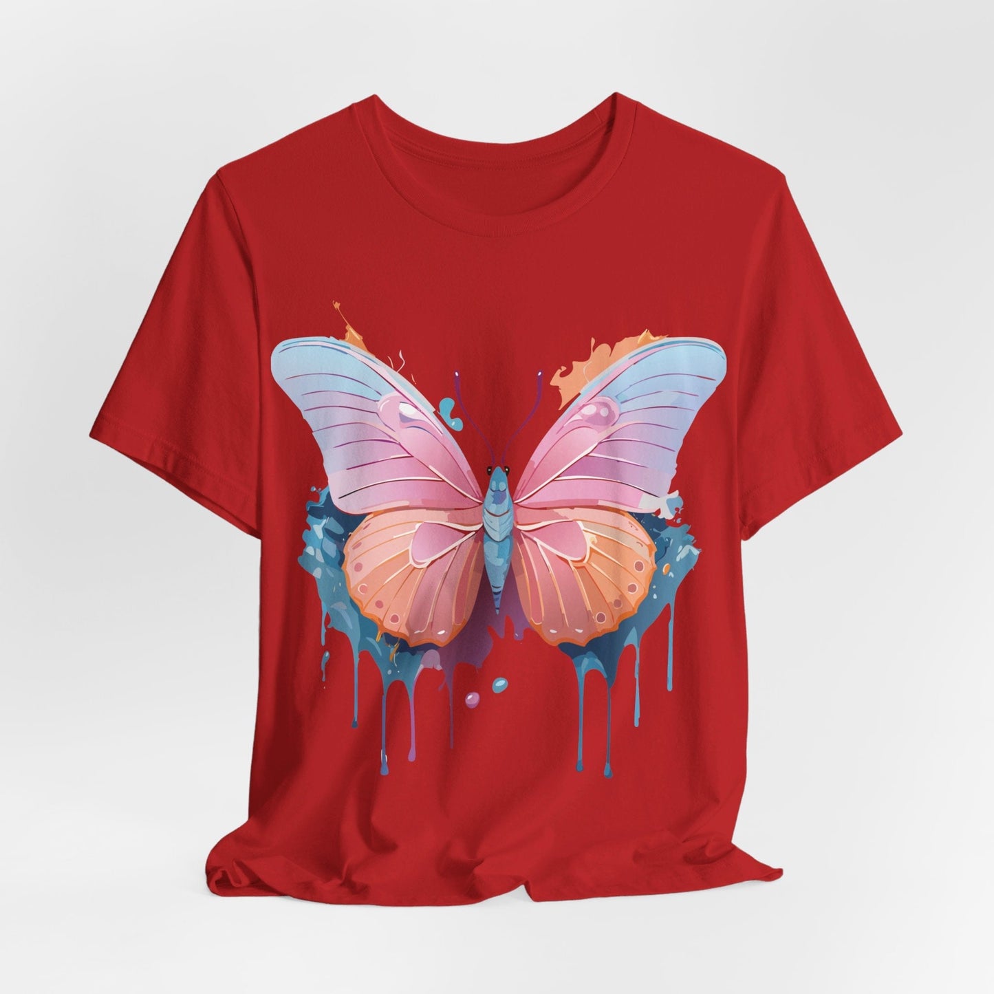 Butterfly Graphic Unisex 100 Cotton Lightweight Vintage Design Jersey Tee 88