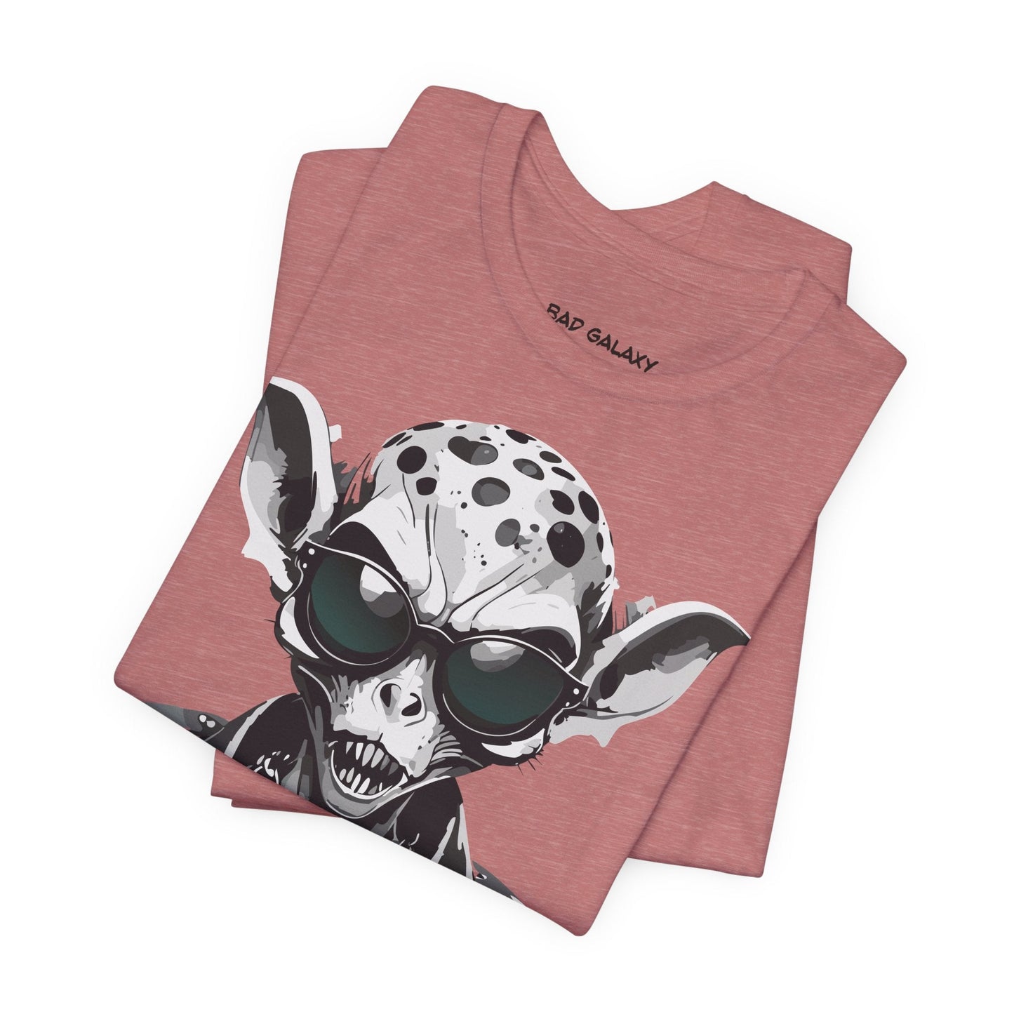 Alien Tee Shirt From Bad Galaxy 100 Percent Cotton Lightweight USA Printed Tee Eco Friendly Inks