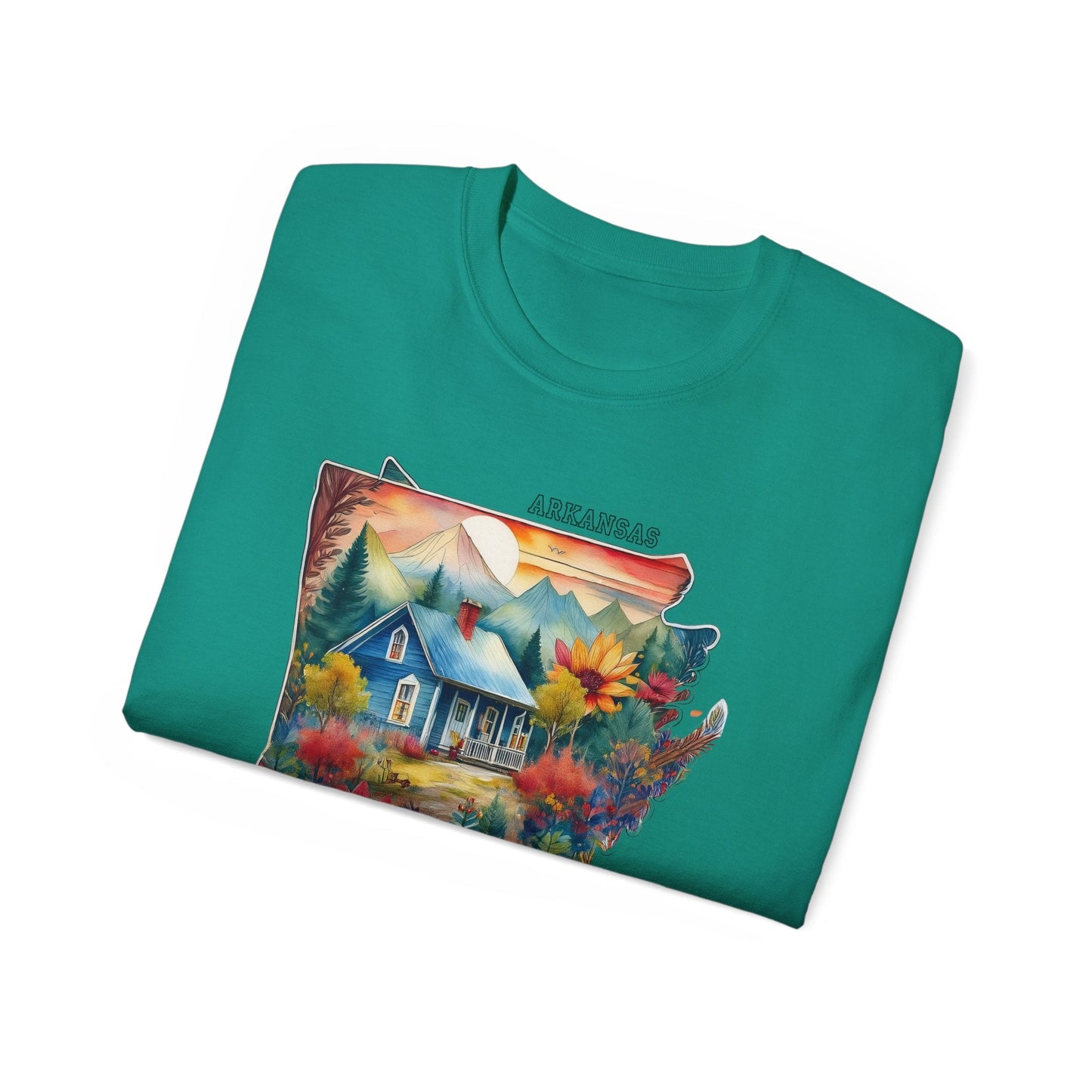 Arkansas Graphic Unisex Cotton T‑Shirt 2