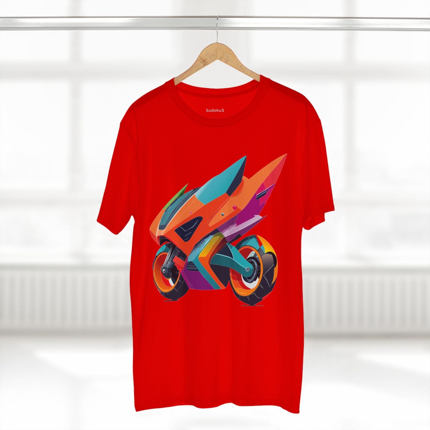 Moto Bike Graphic Unisex 100 Cotton Staple Tee 2
