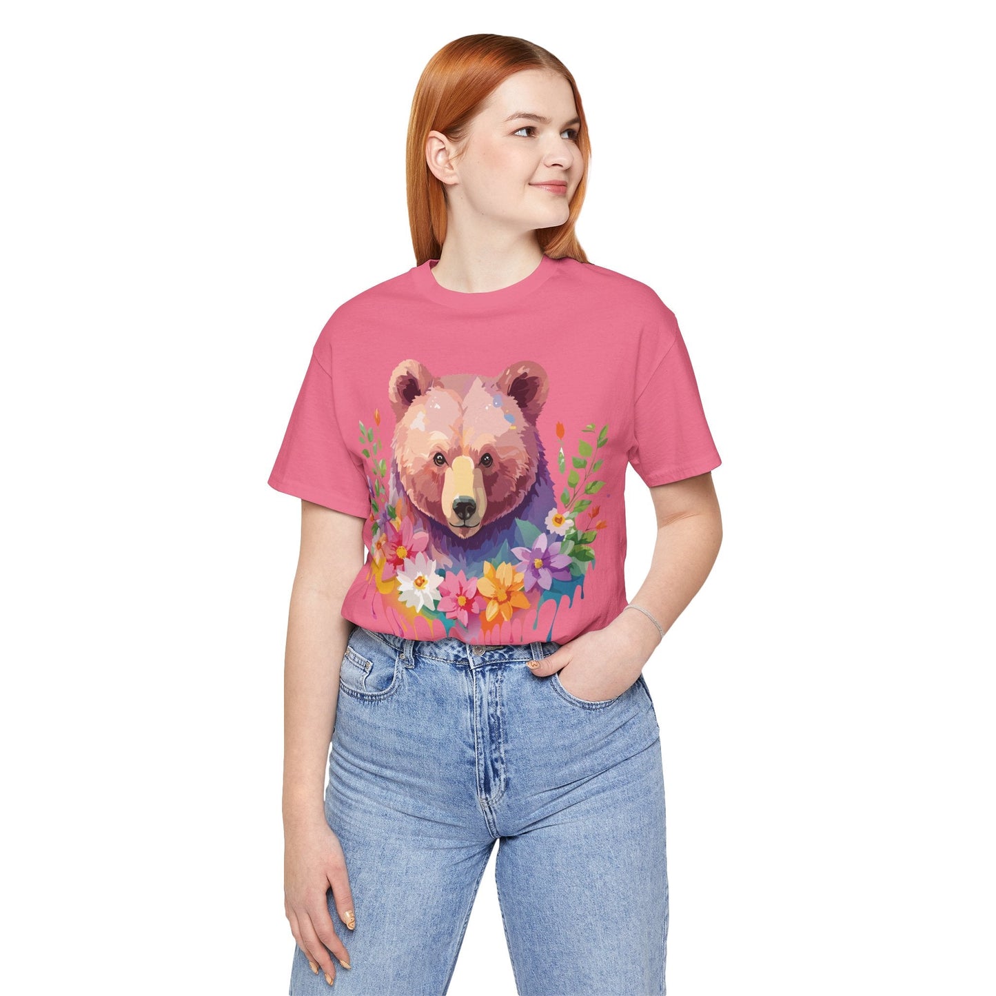 Bear Graphic T Shirt By Adelpha Unisex Short Sleeve Art Design Tee