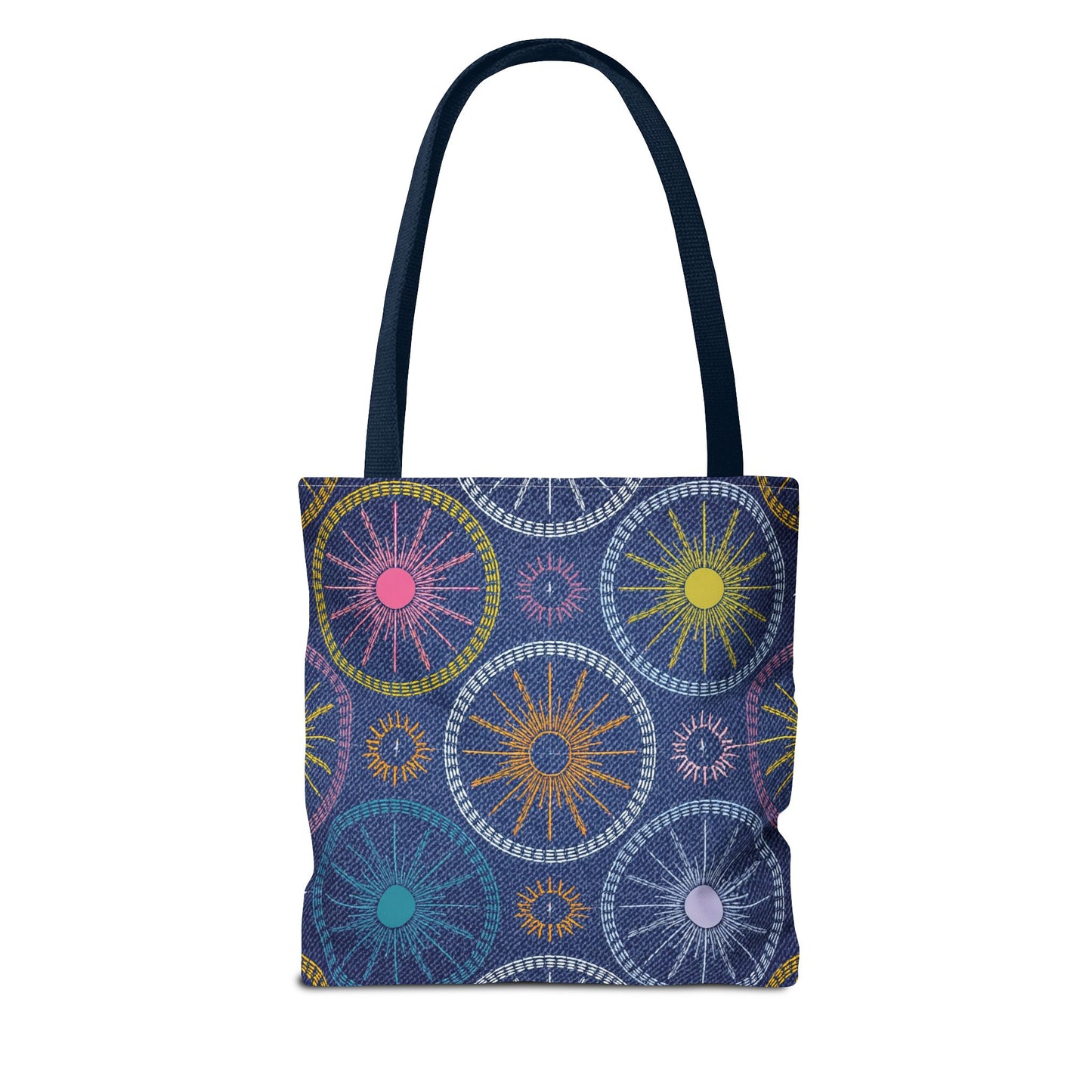 Denim Fabric Imitation Print Unisex Canvas Bag Poly Spun 3 Sizes Tote Bag 183-4