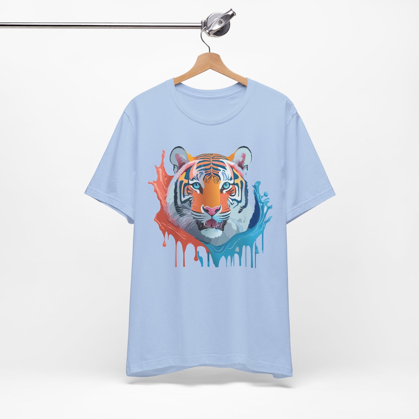 Unisex Tiger Tee, Animal Shirt, Tee Shirt with Tiger, Art T-Shirt, Animal Tees, Big Cat Shirt, Art Design T-Shirt 5