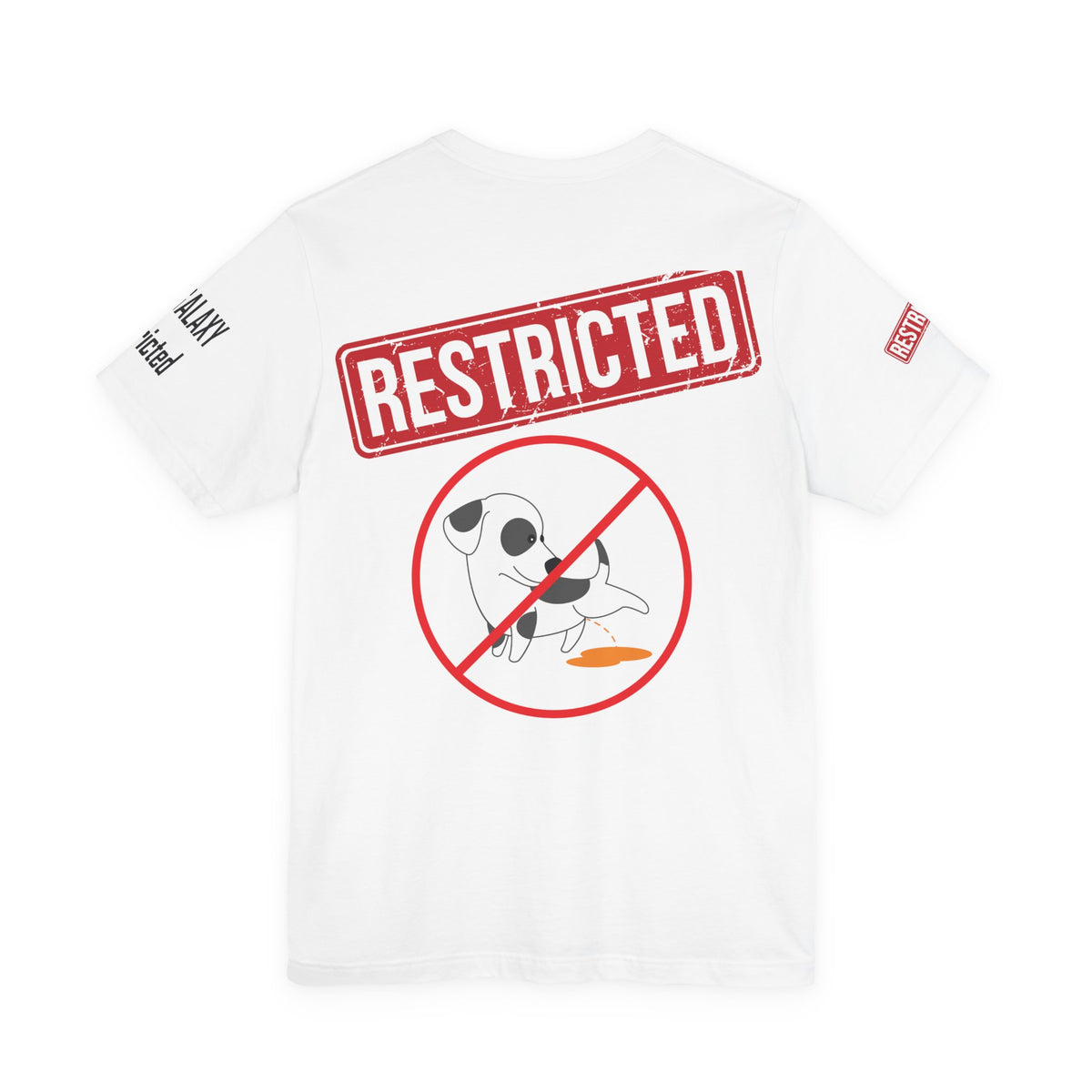Art Red Stamp Graphic Unisex Cotton Bella+Canvas Tee with Art Design b96