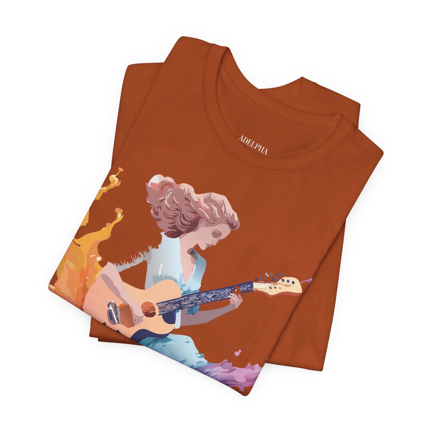 Adelpha Music Graphic Tee Unisex Vintage Inspired Art Design Short Sleeve T Shirt