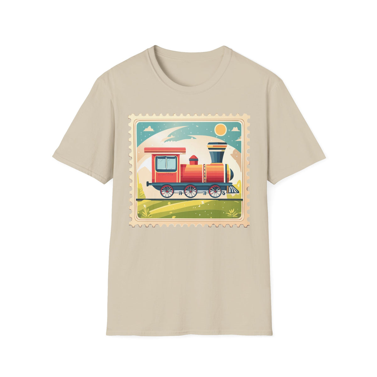 Vintage Steam Train T-Shirt | Retro Locomotive Graphic Tee Unisex 100 Cotton Gildan T-Shirt