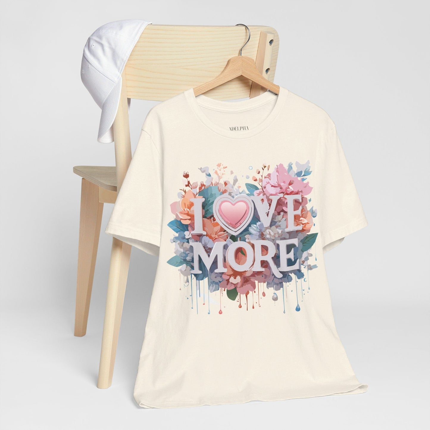 Valentine Day Graphic Unisex 100 Cotton Vintage Artwork with Love and Flower Design Tee 17