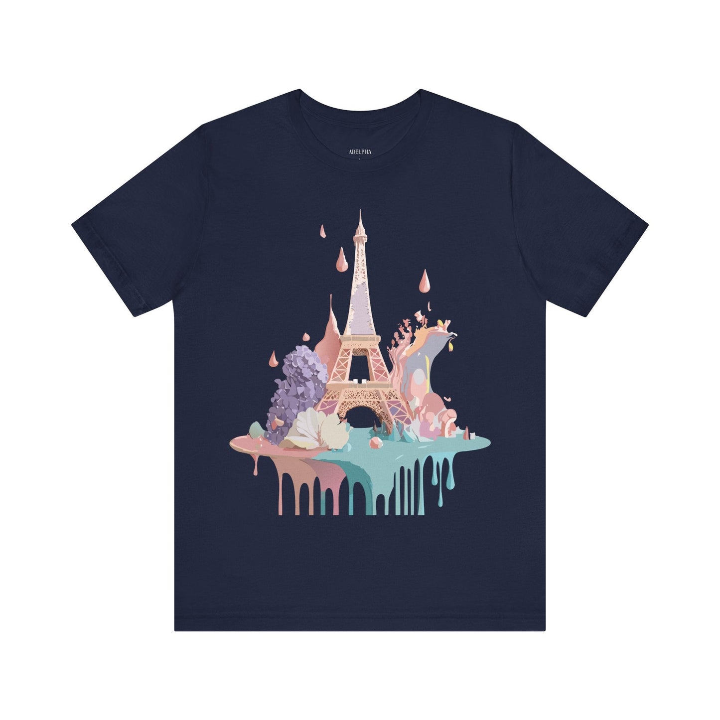 Paris Graphic Tee Unisex Short Sleeve Shirt With Vintage Inspired Adelpha Artwork