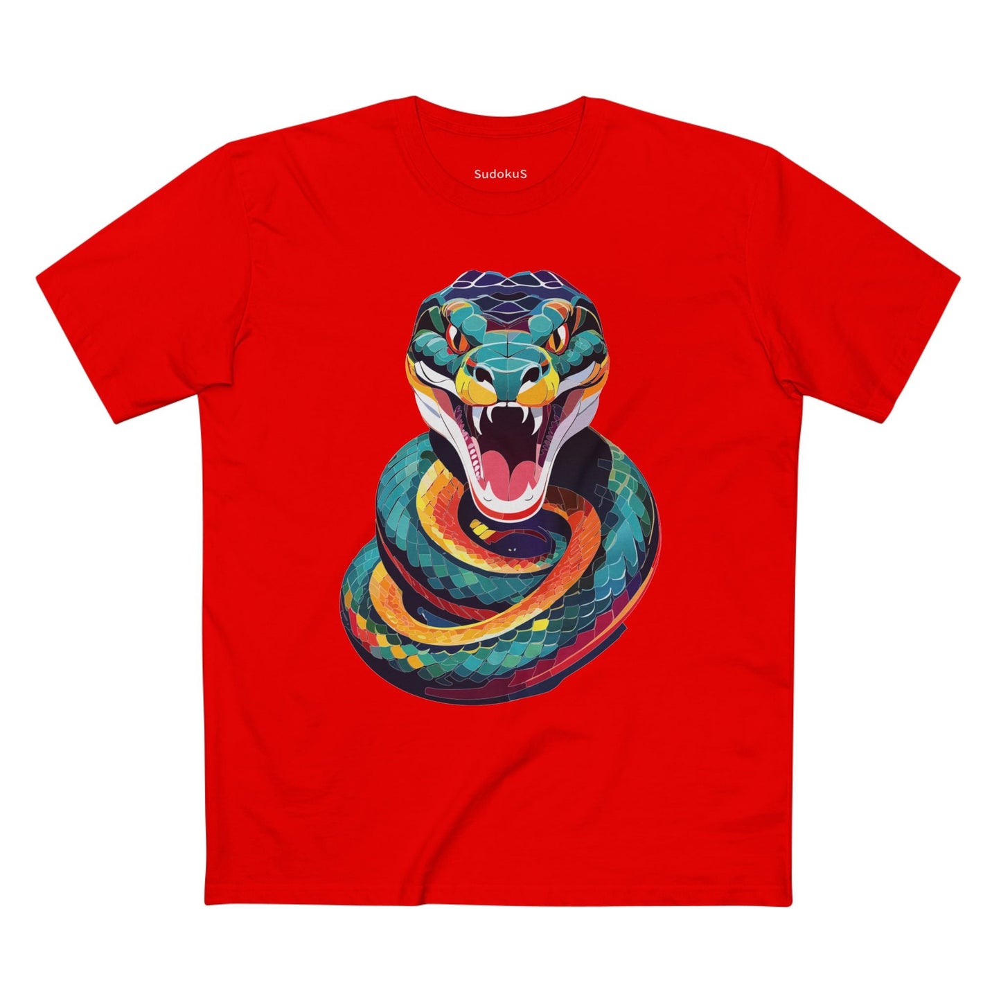 Snake Graphic Unisex 100 Cotton Staple Tee with Animal Design Artwork 2